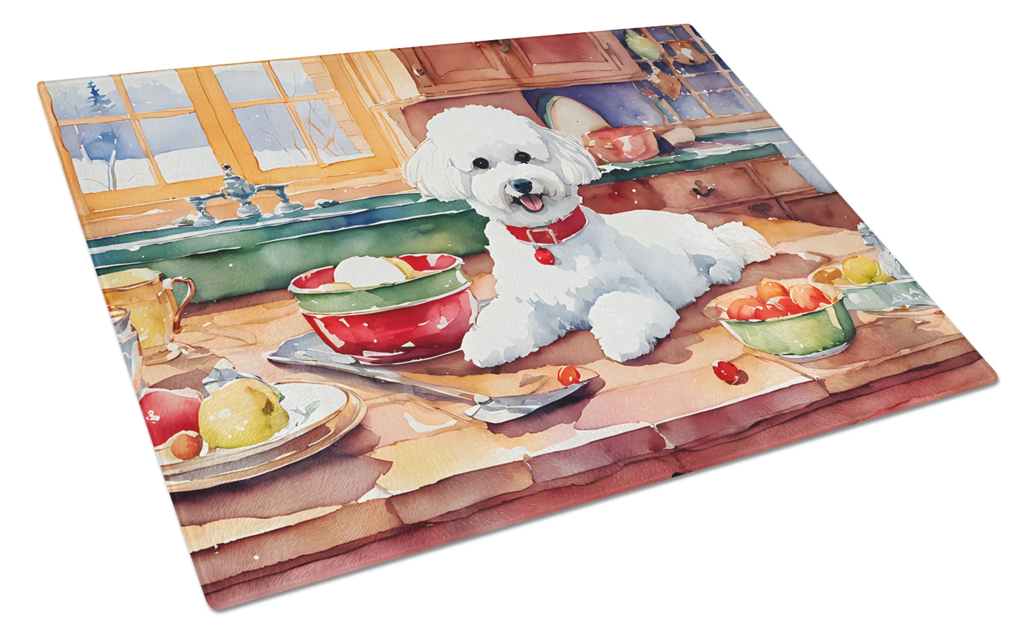 Christmas Cookies Glass Cutting Board - Size: LARGE | Pack Of: 1 | Collection name: Christmas cookies