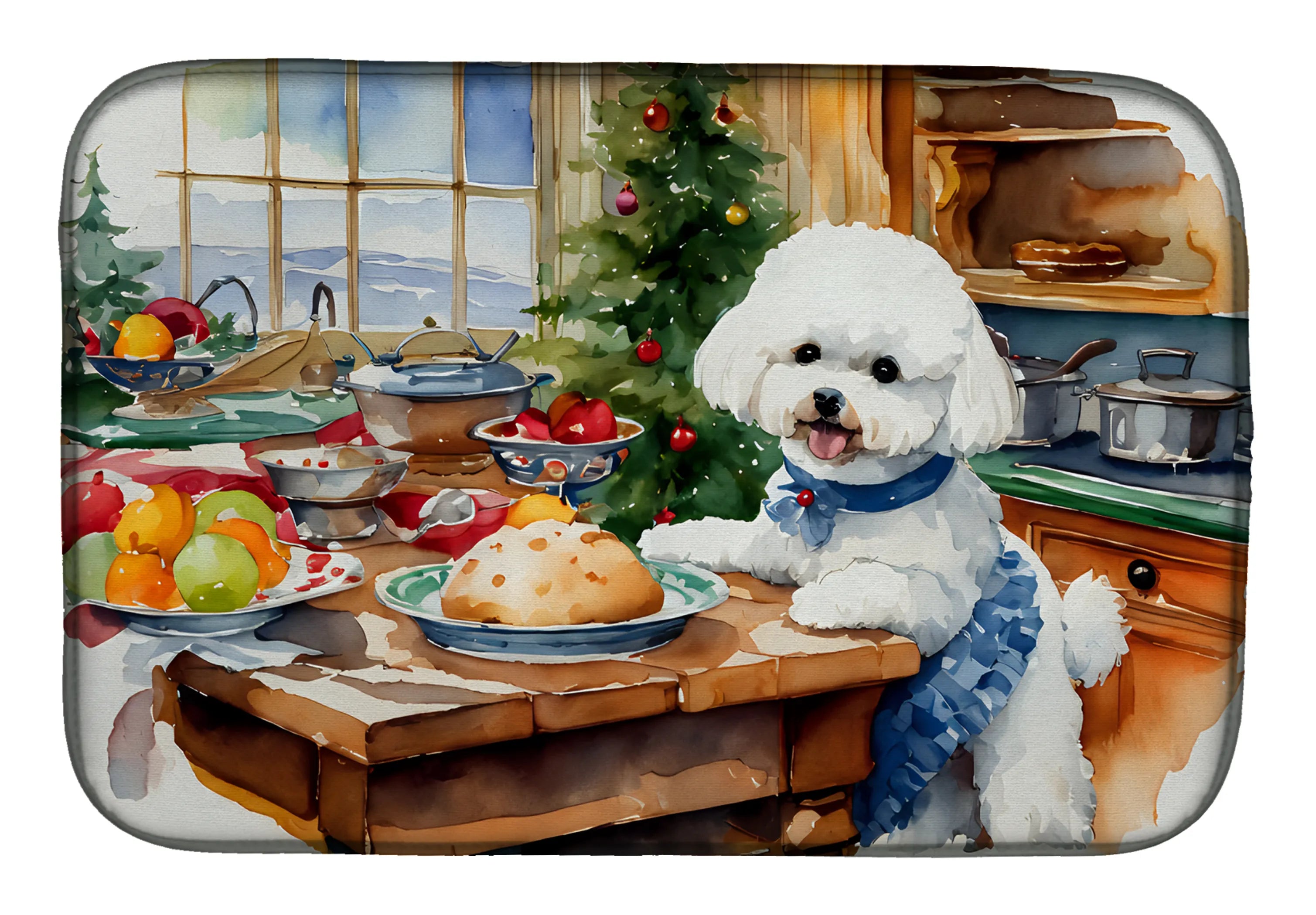 Christmas Cookies Dish Drying Mat - Size: 14  X 21" | Pack Of: 1 | Collection name: Christmas cookies