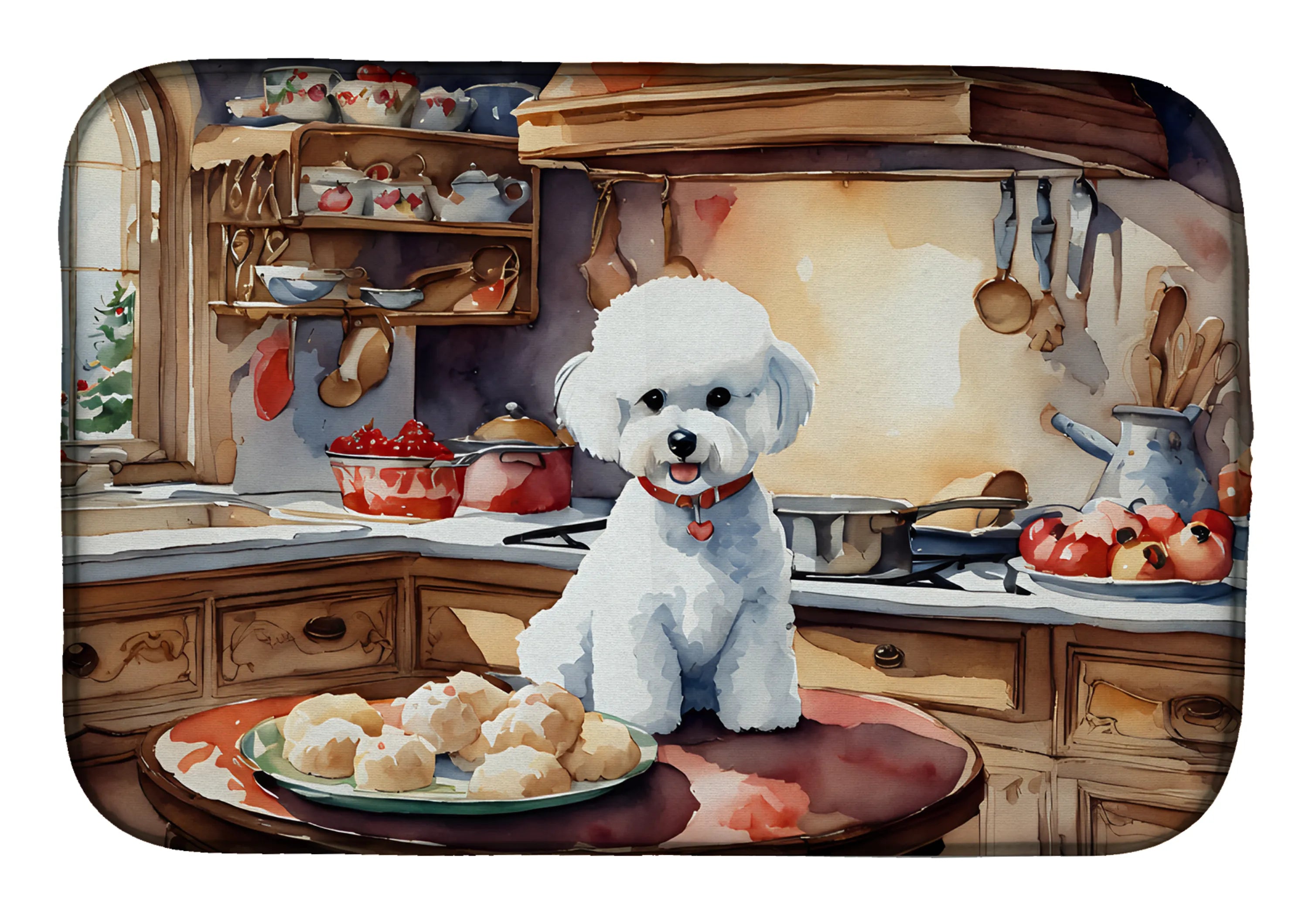 Christmas Cookies Dish Drying Mat - Size: 14  X 21" | Pack Of: 1 | Collection name: Christmas cookies