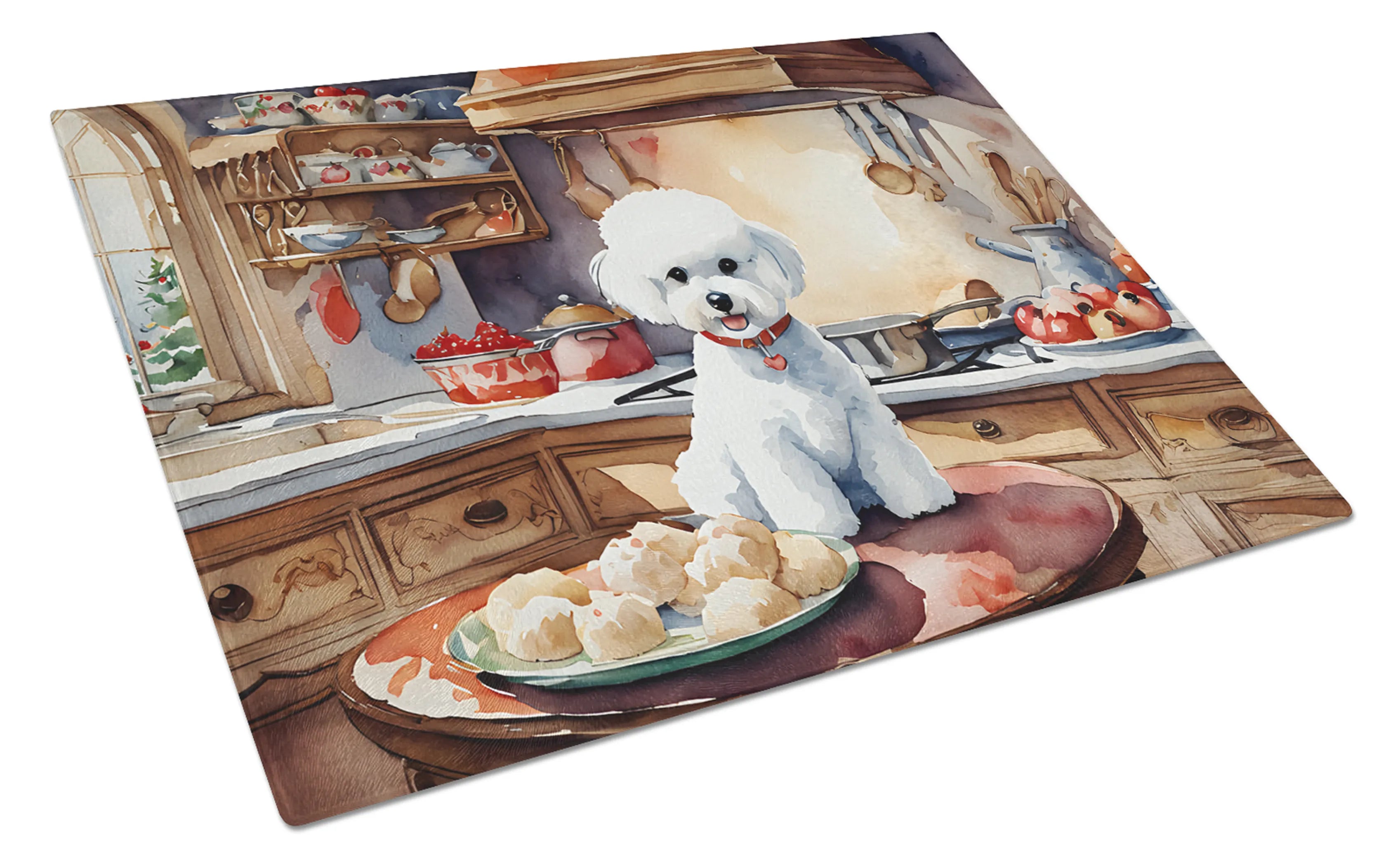 Christmas Cookies Glass Cutting Board - Size: LARGE | Pack Of: 1 | Collection name: Christmas cookies
