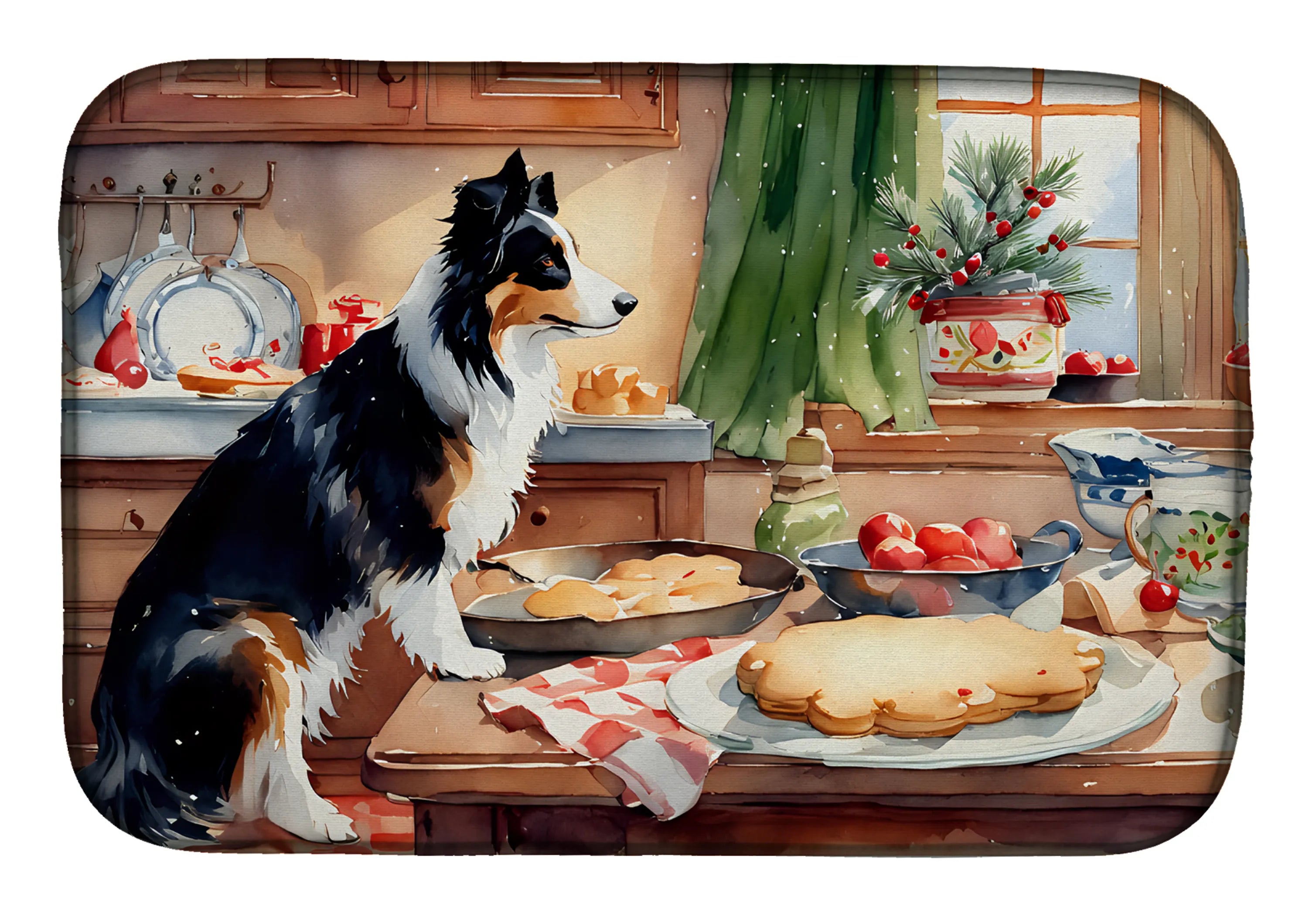 Christmas Cookies Dish Drying Mat - Size: 14  X 21" | Pack Of: 1 | Collection name: Christmas cookies