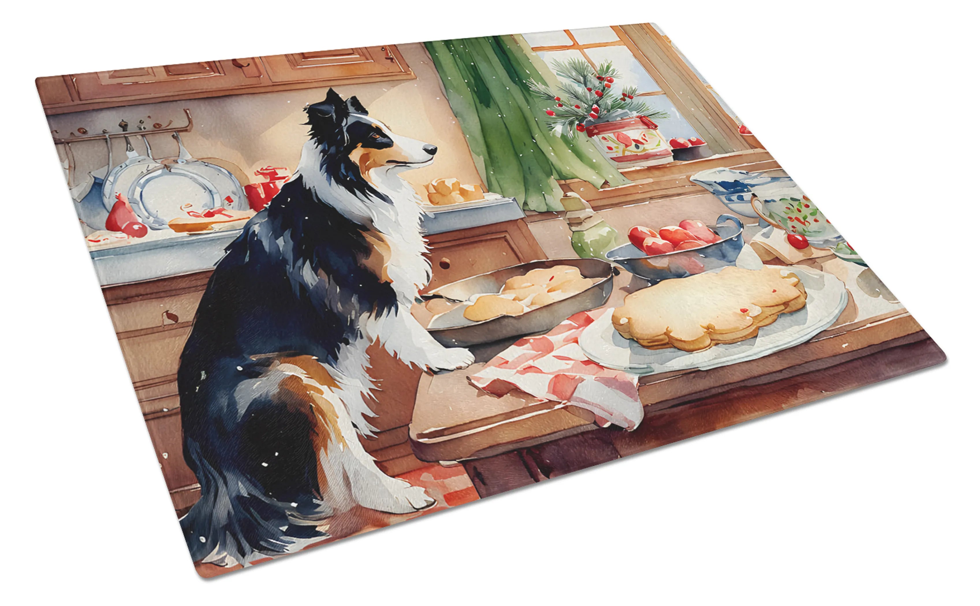 Christmas Cookies Glass Cutting Board - Size: LARGE | Pack Of: 1 | Collection name: Christmas cookies