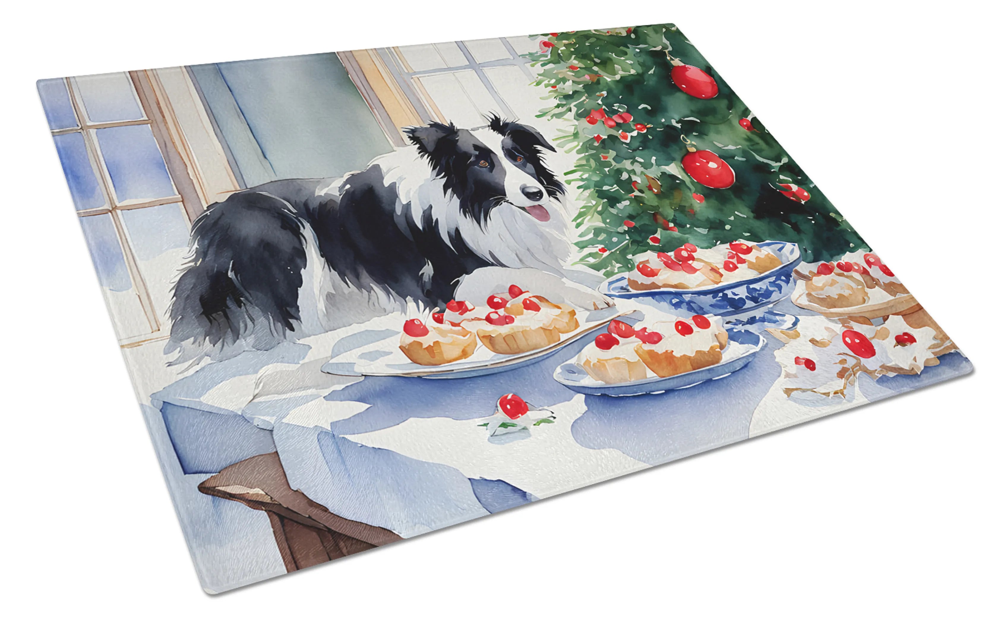 Christmas Cookies Glass Cutting Board - Size: LARGE | Pack Of: 1 | Collection name: Christmas cookies