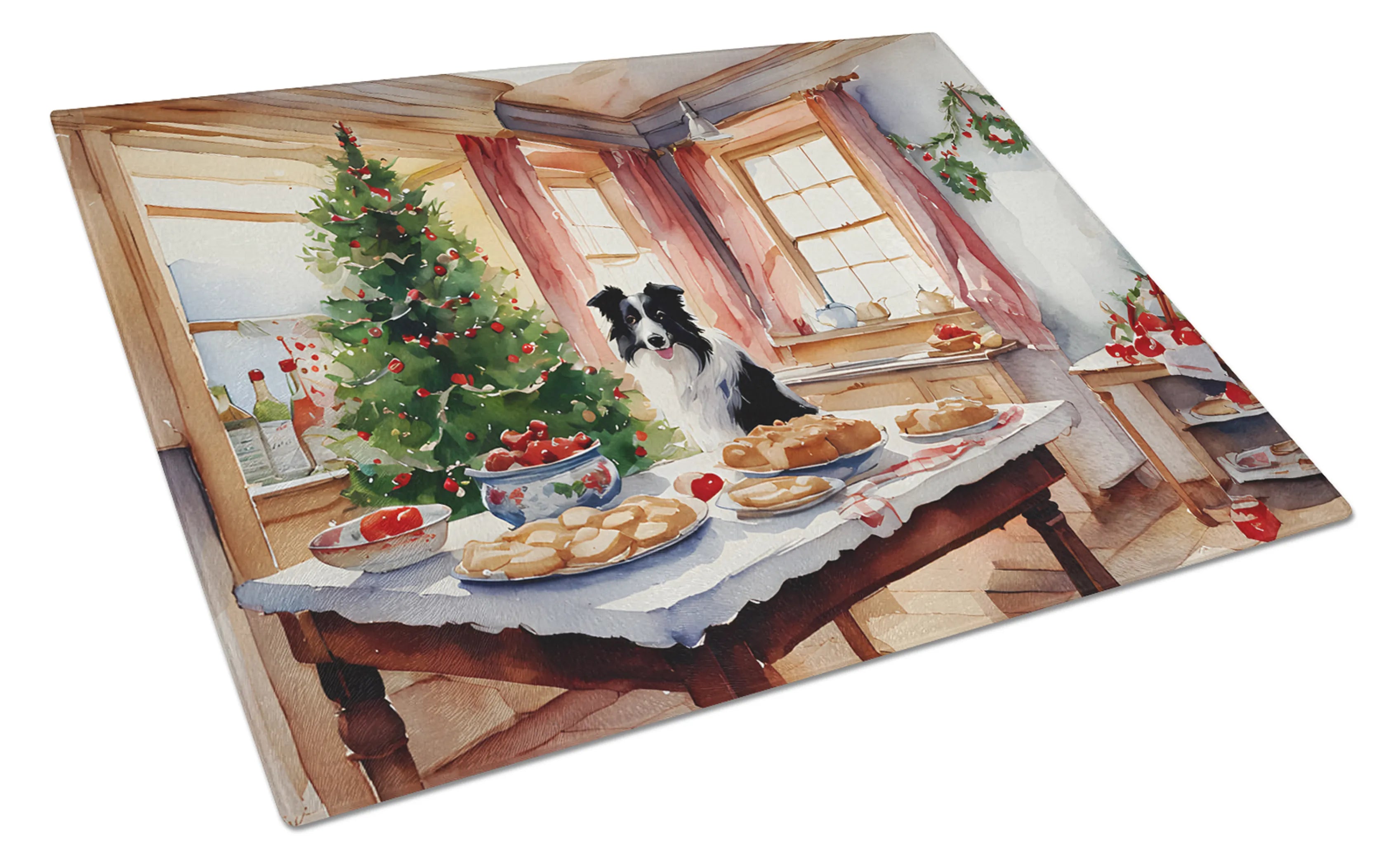 Christmas Cookies Glass Cutting Board - Size: LARGE | Pack Of: 1 | Collection name: Christmas cookies