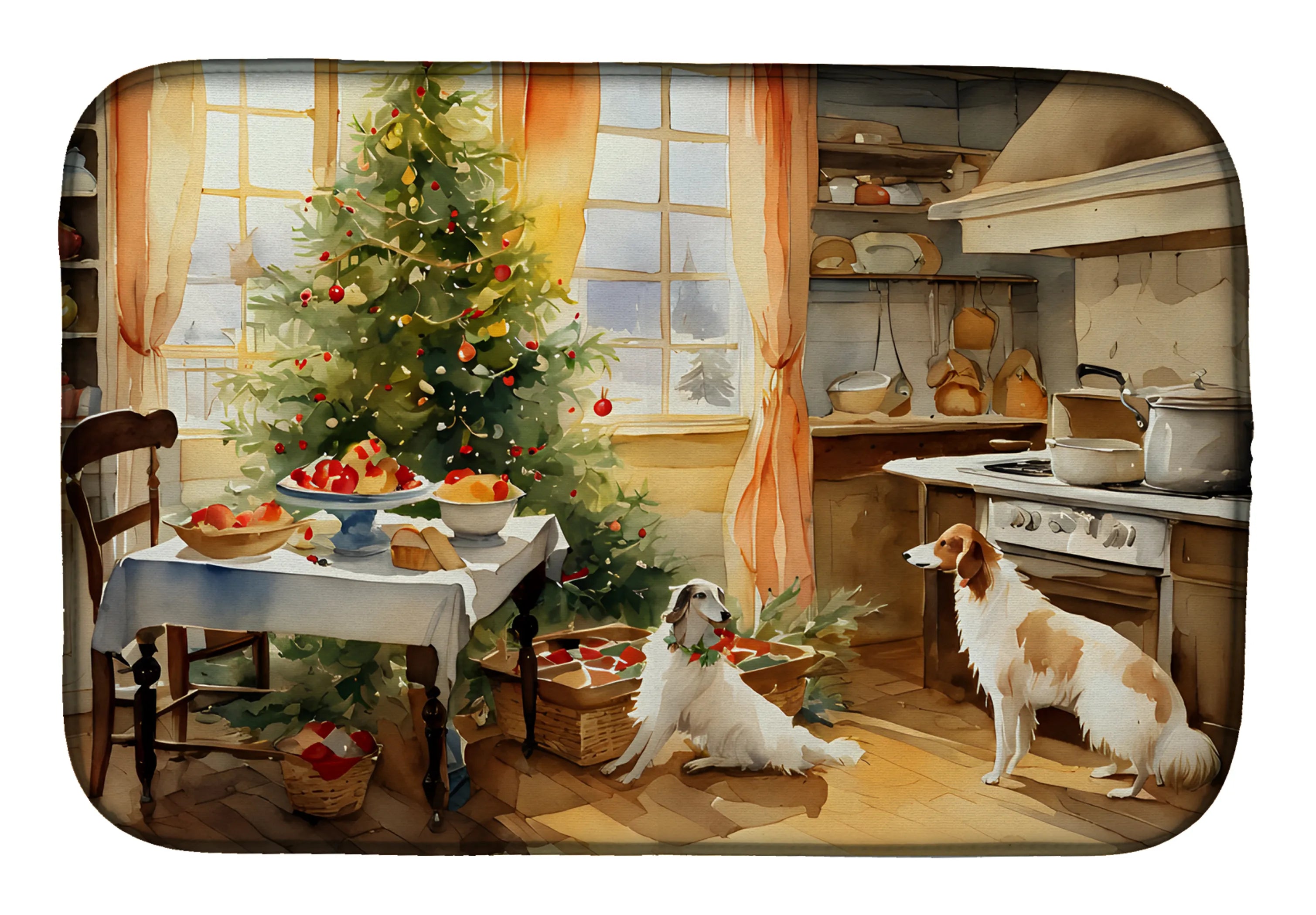 Christmas Cookies Dish Drying Mat - Size: 14  X 21" | Pack Of: 1 | Collection name: Christmas cookies