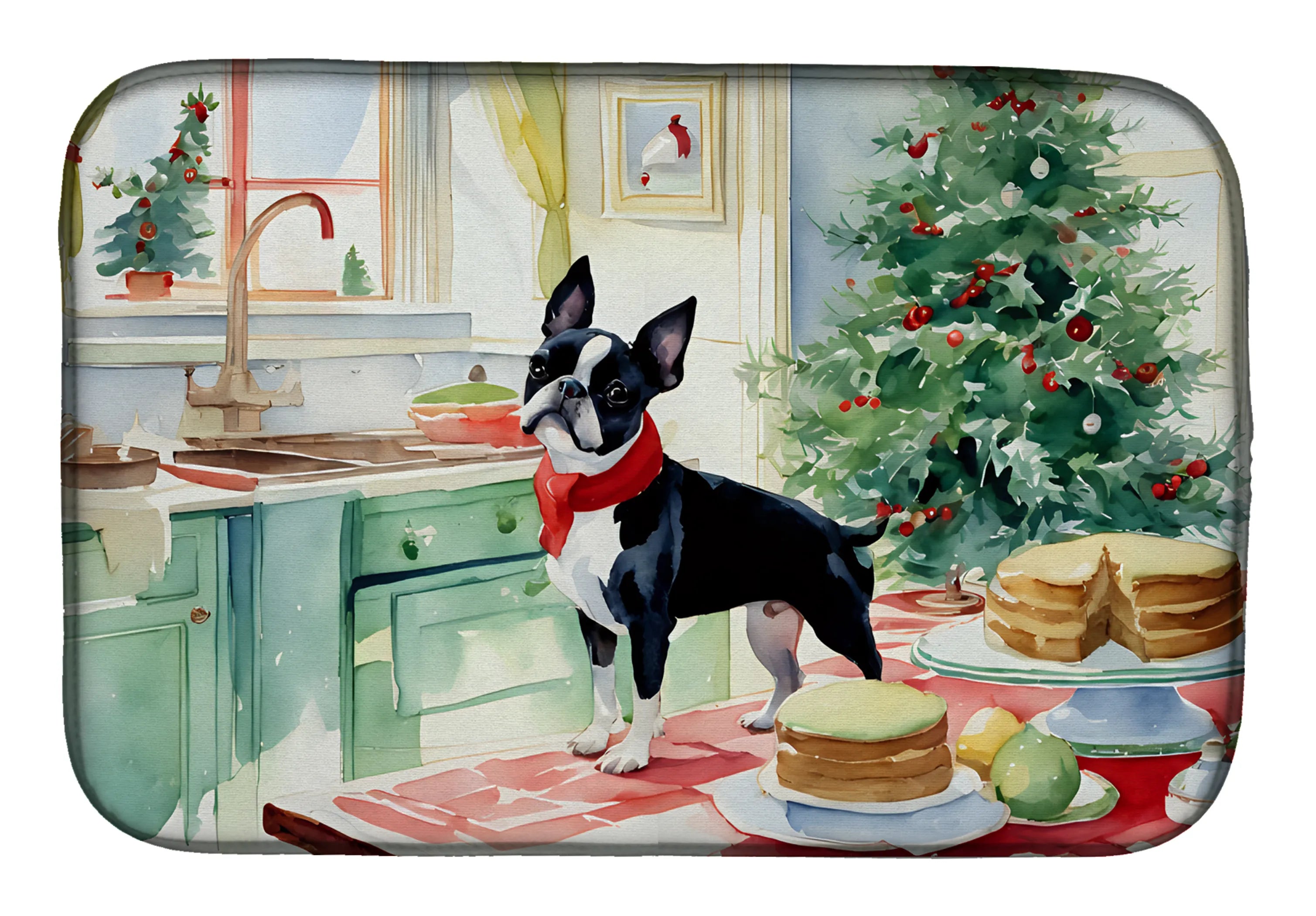 Christmas Cookies Dish Drying Mat - Size: 14  X 21" | Pack Of: 1 | Collection name: Christmas cookies