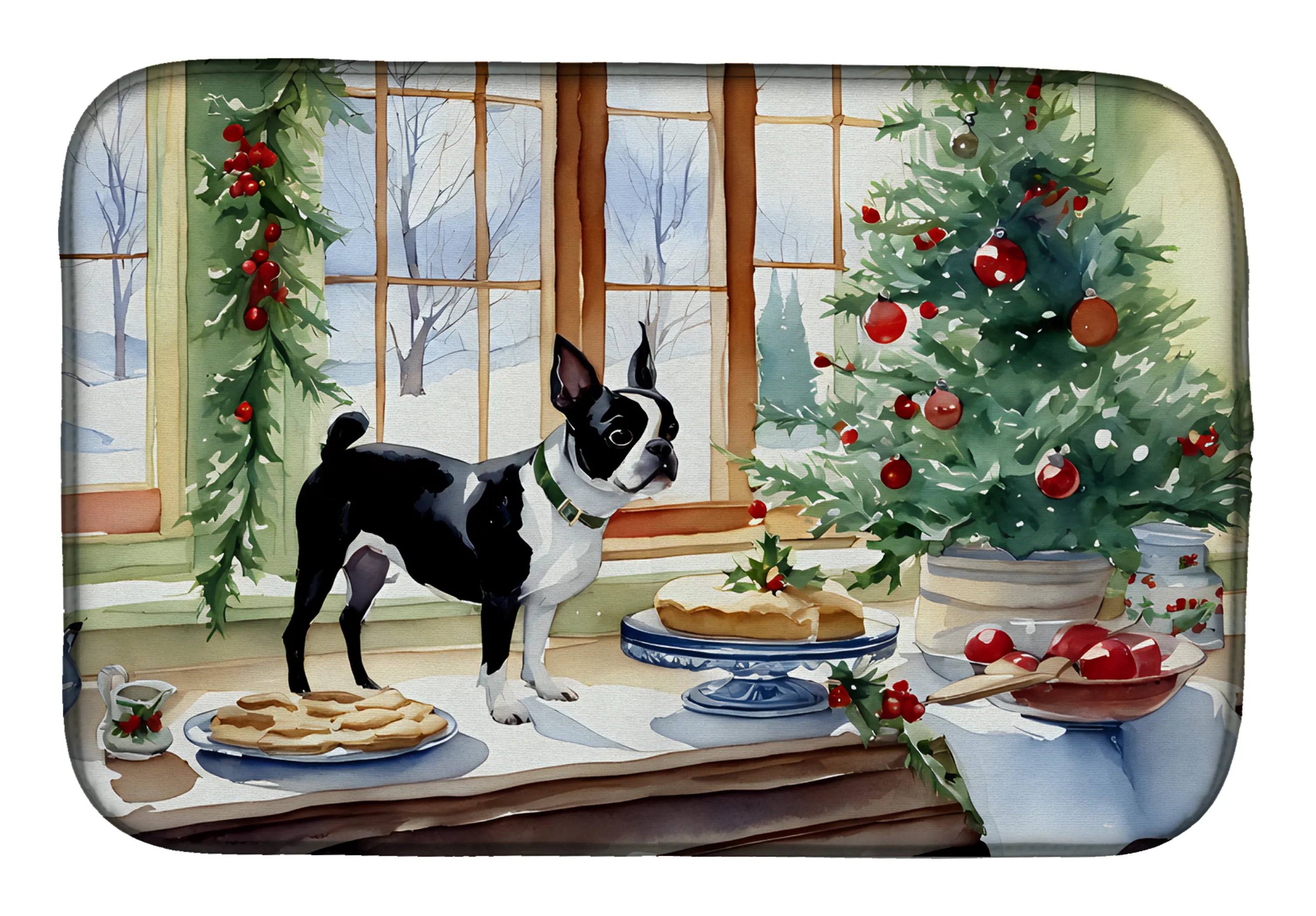 Christmas Cookies Dish Drying Mat - Size: 14  X 21" | Pack Of: 1 | Collection name: Christmas cookies