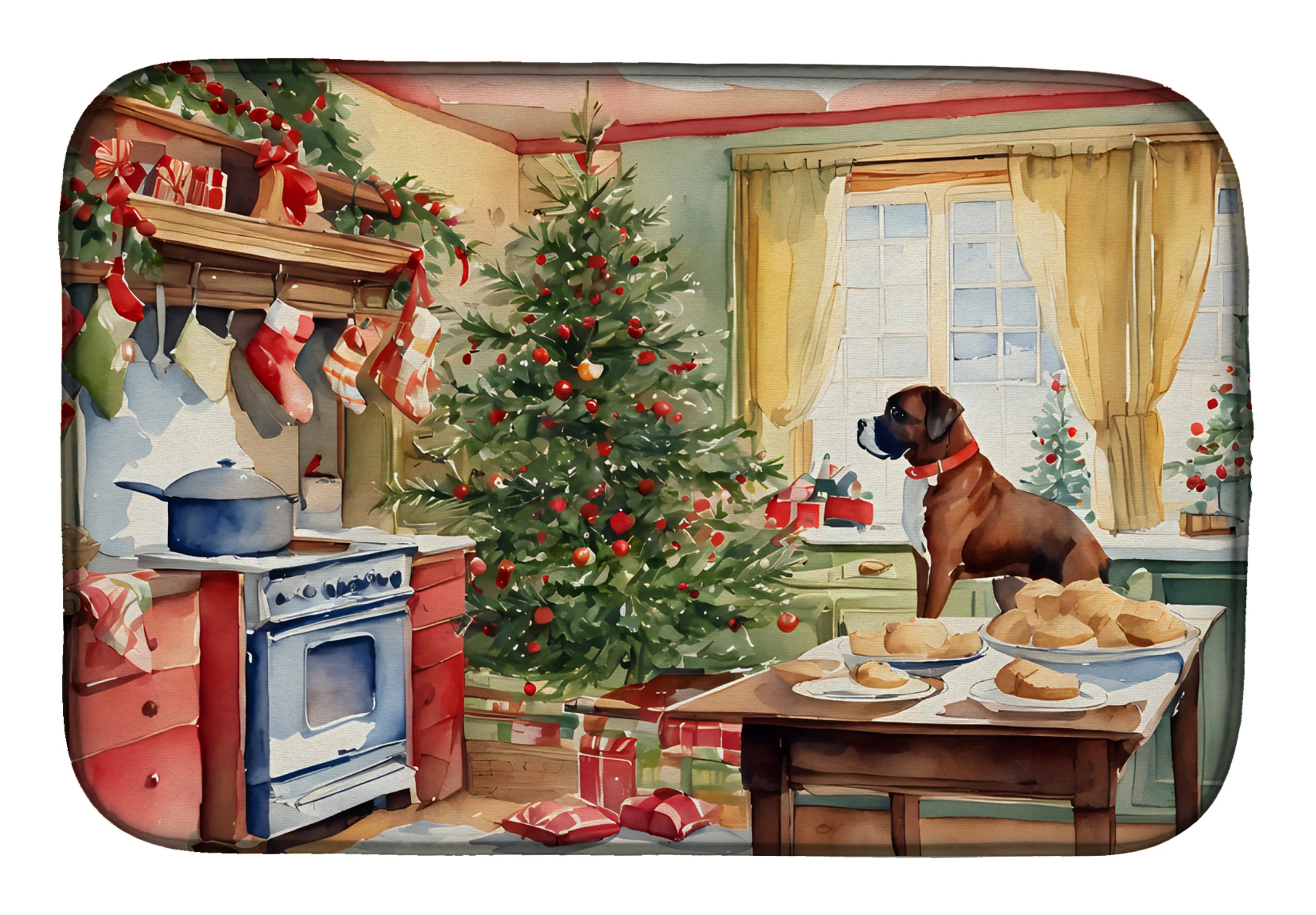 Christmas Cookies Dish Drying Mat - Size: 14  X 21" | Pack Of: 1 | Collection name: Christmas cookies