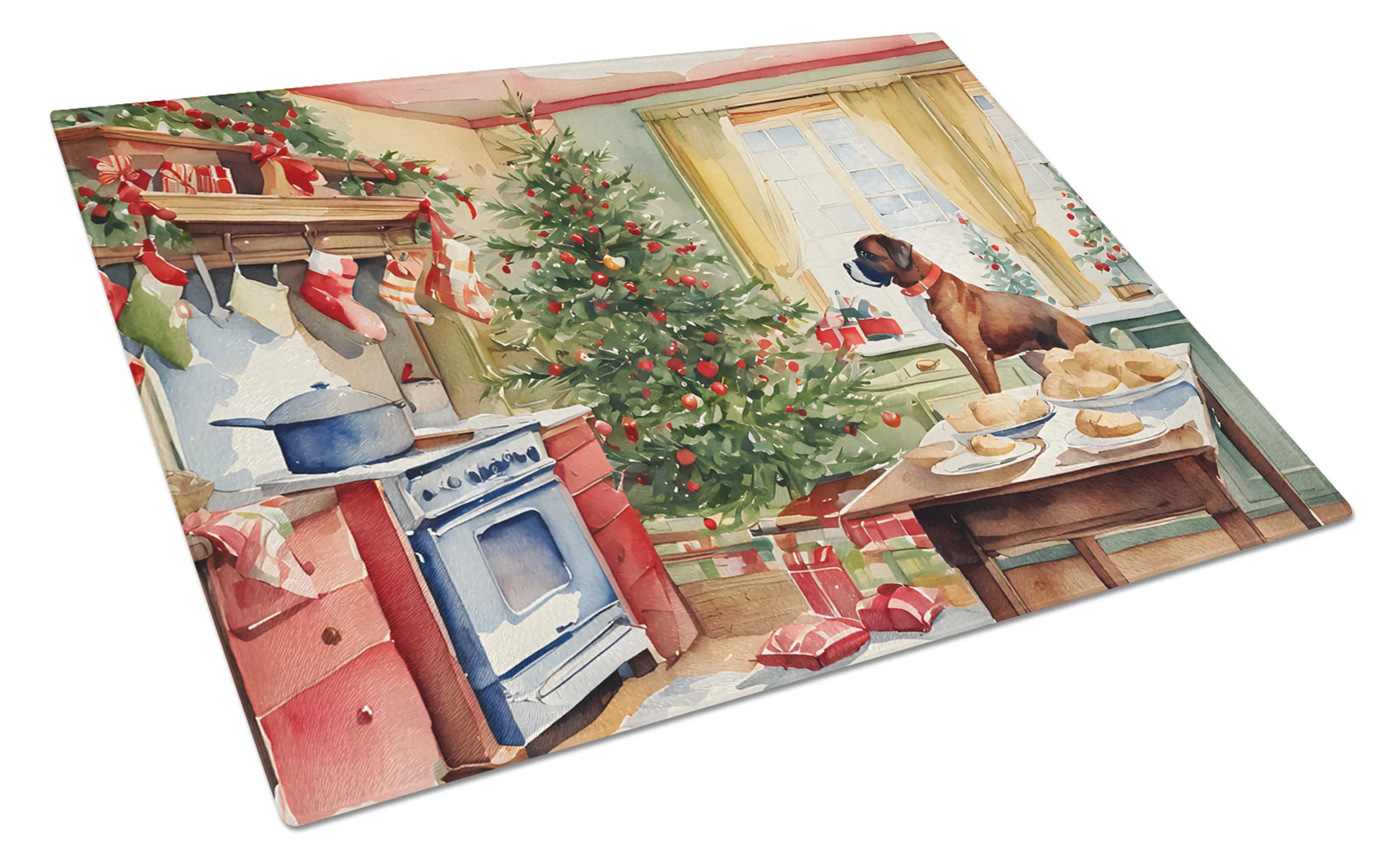 Christmas Cookies Glass Cutting Board - Size: LARGE | Pack Of: 1 | Collection name: Christmas cookies