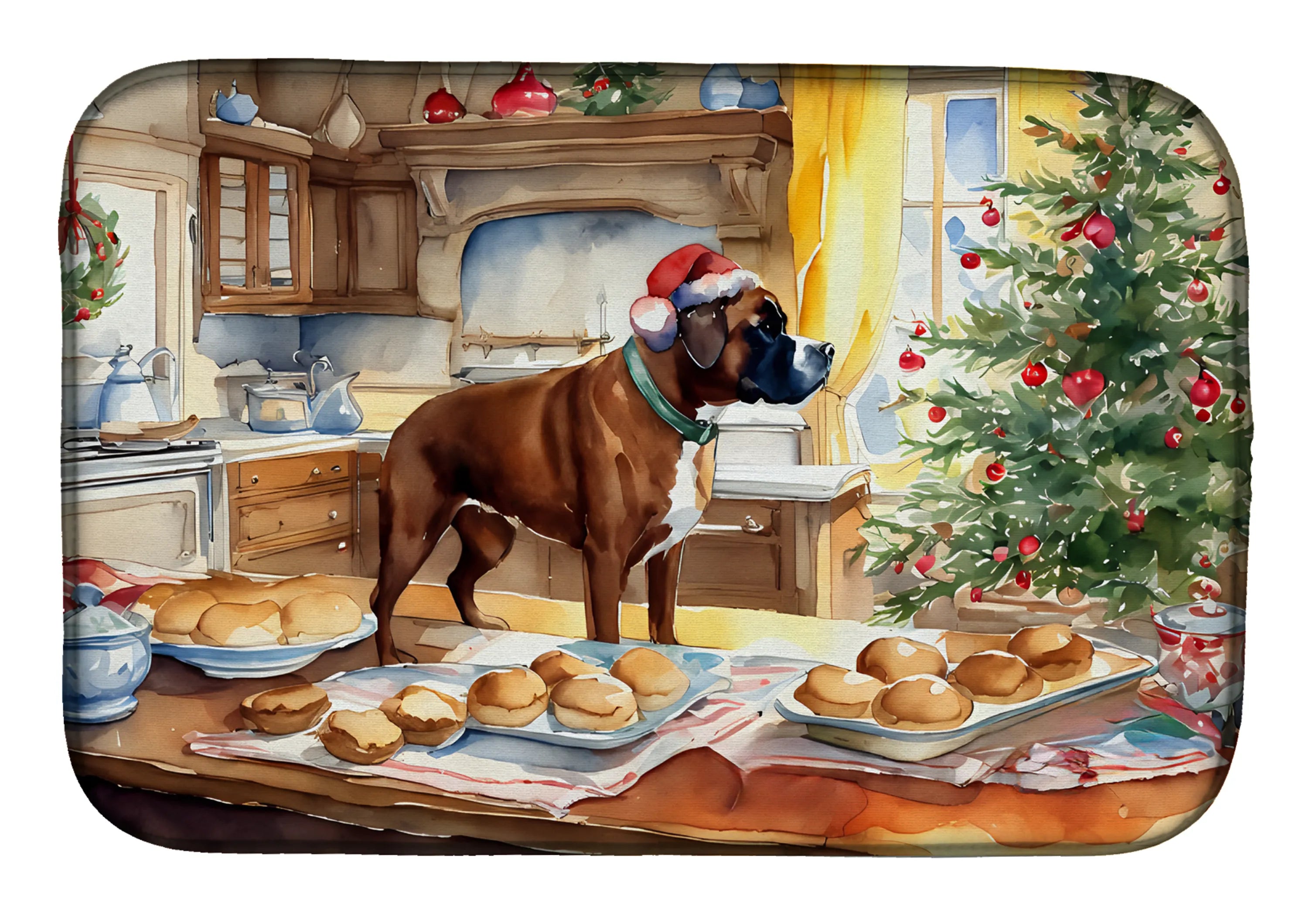 Christmas Cookies Dish Drying Mat - Size: 14  X 21" | Pack Of: 1 | Collection name: Christmas cookies