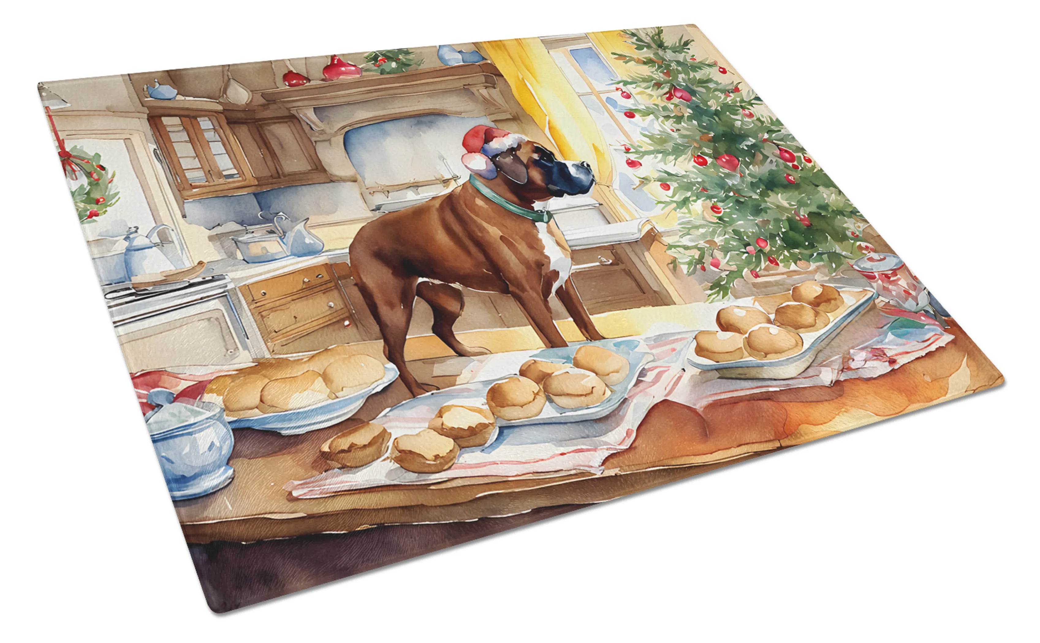 Christmas Cookies Glass Cutting Board - Size: LARGE | Pack Of: 1 | Collection name: Christmas cookies