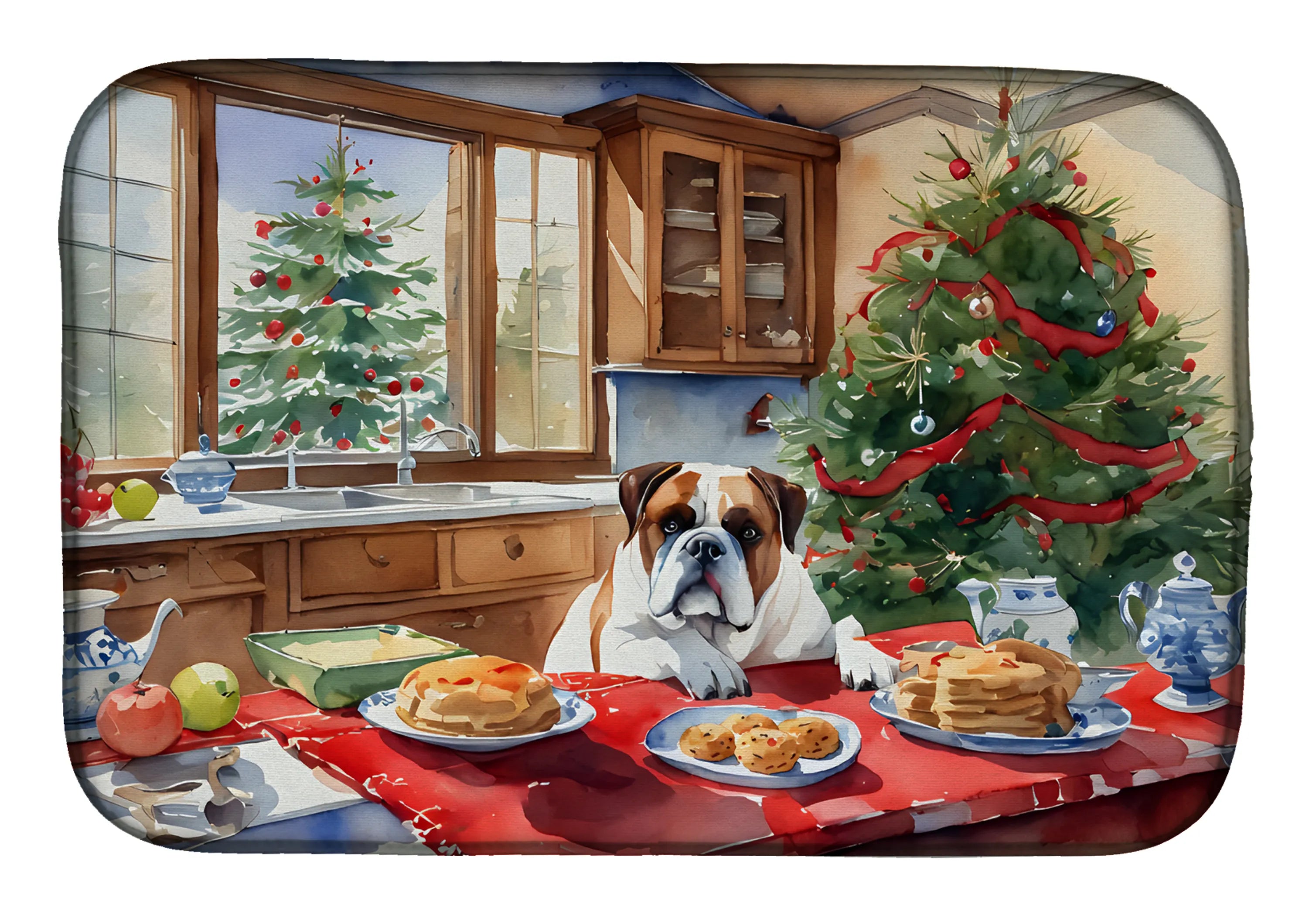 Christmas Cookies Dish Drying Mat - Size: 14  X 21" | Pack Of: 1 | Collection name: Christmas cookies