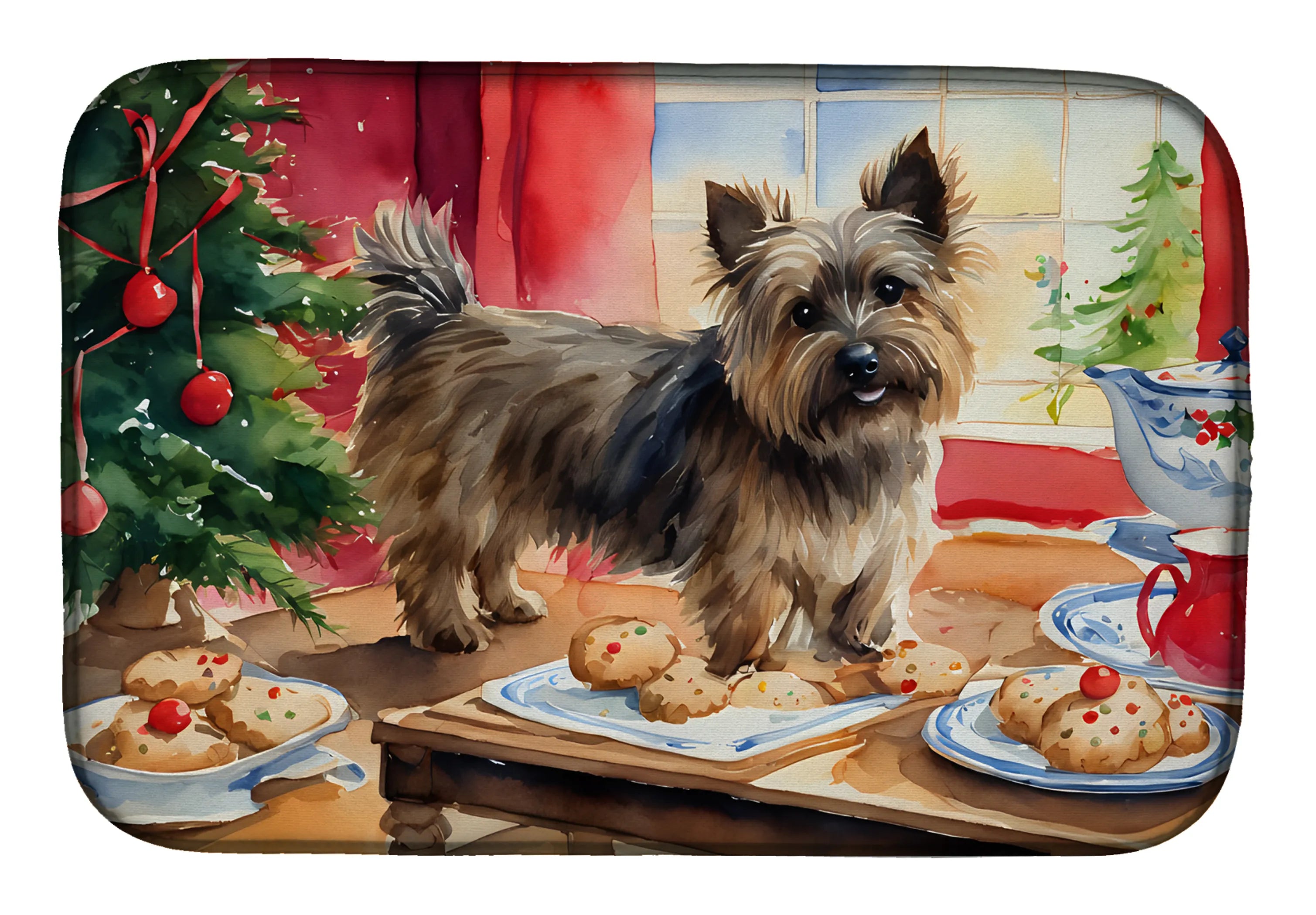 Christmas Cookies Dish Drying Mat - Size: 14  X 21" | Pack Of: 1 | Collection name: Christmas cookies
