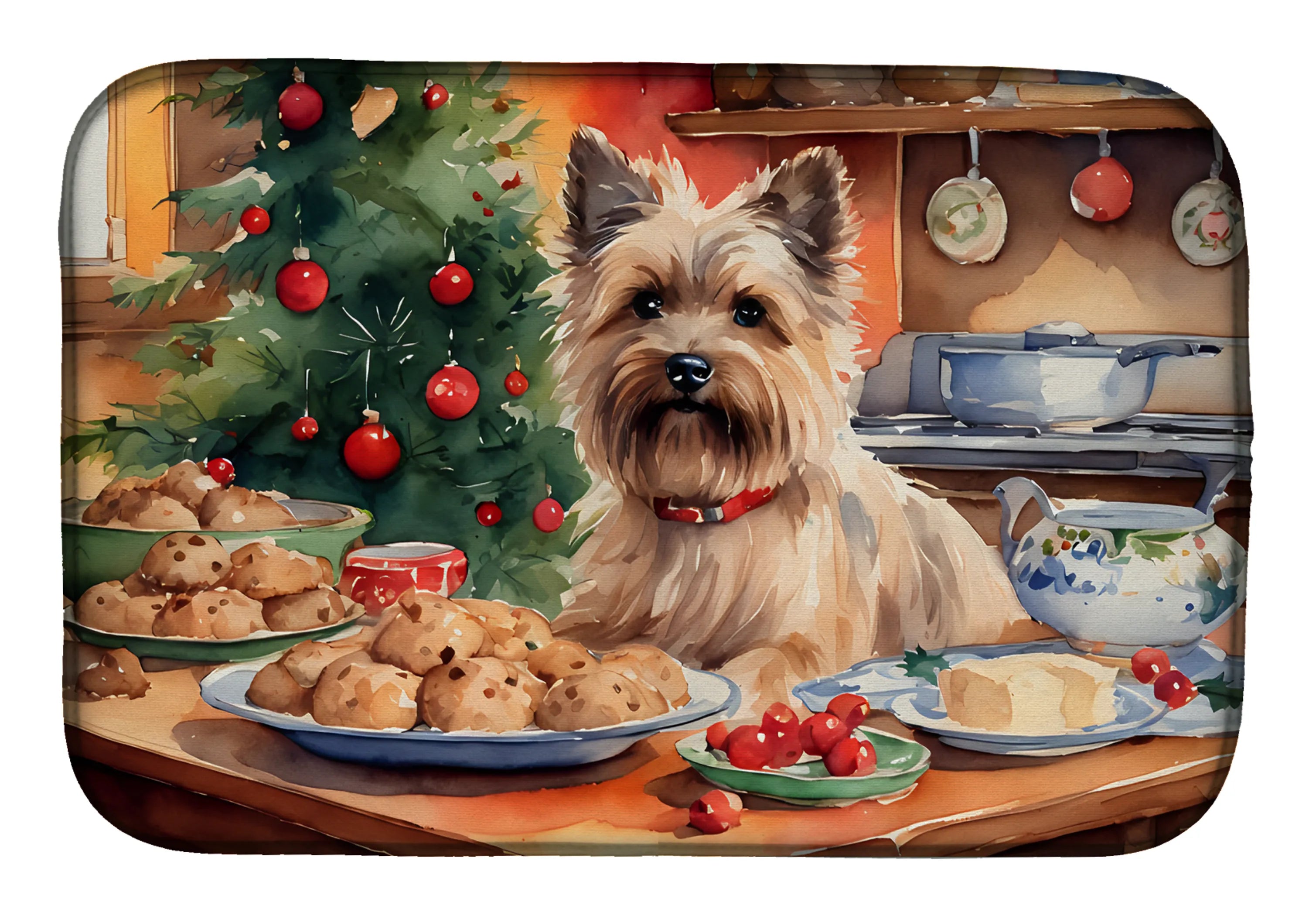 Christmas Cookies Dish Drying Mat - Size: 14  X 21" | Pack Of: 1 | Collection name: Christmas cookies