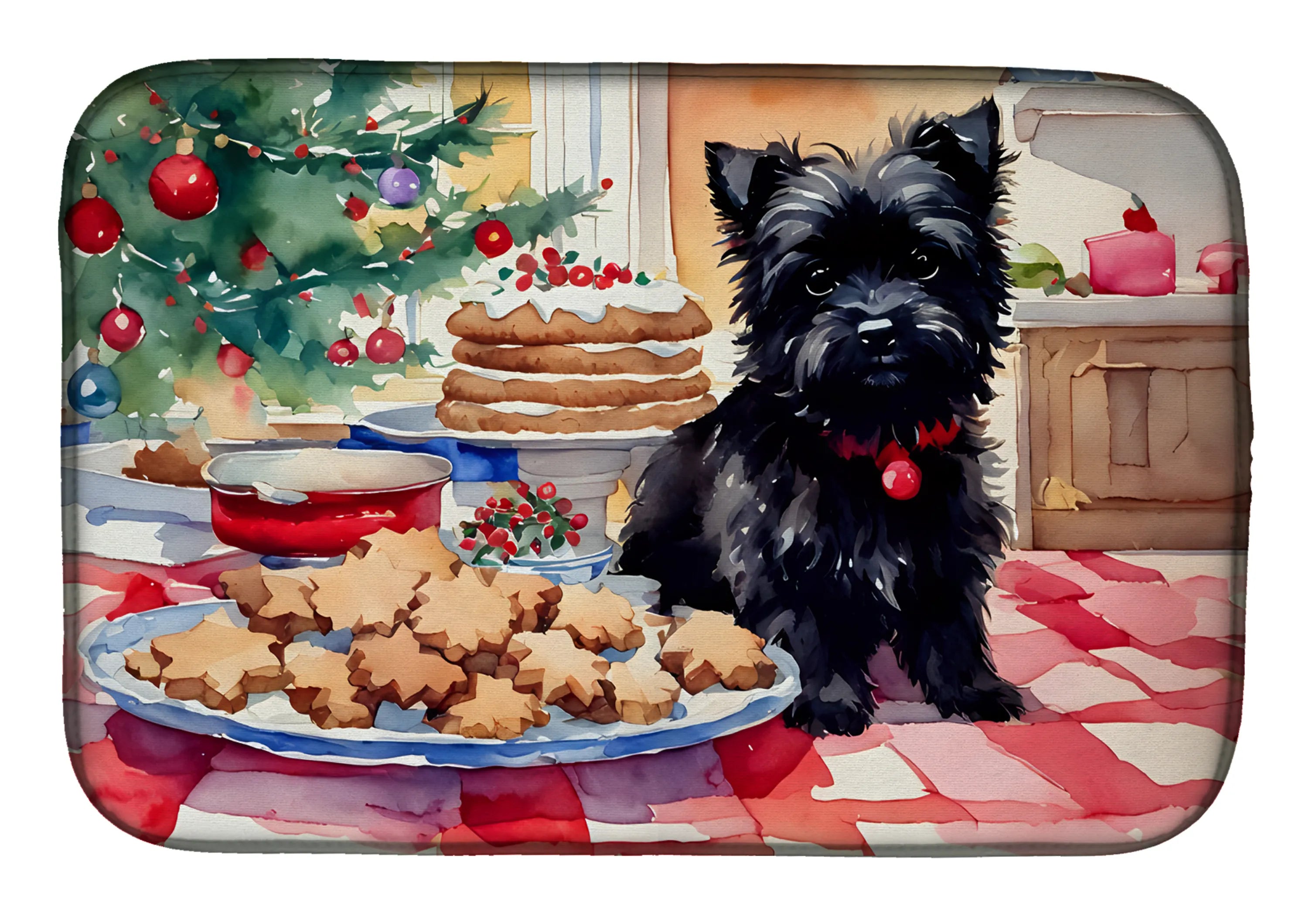 Christmas Cookies Dish Drying Mat - Size: 14  X 21" | Pack Of: 1 | Collection name: Christmas cookies