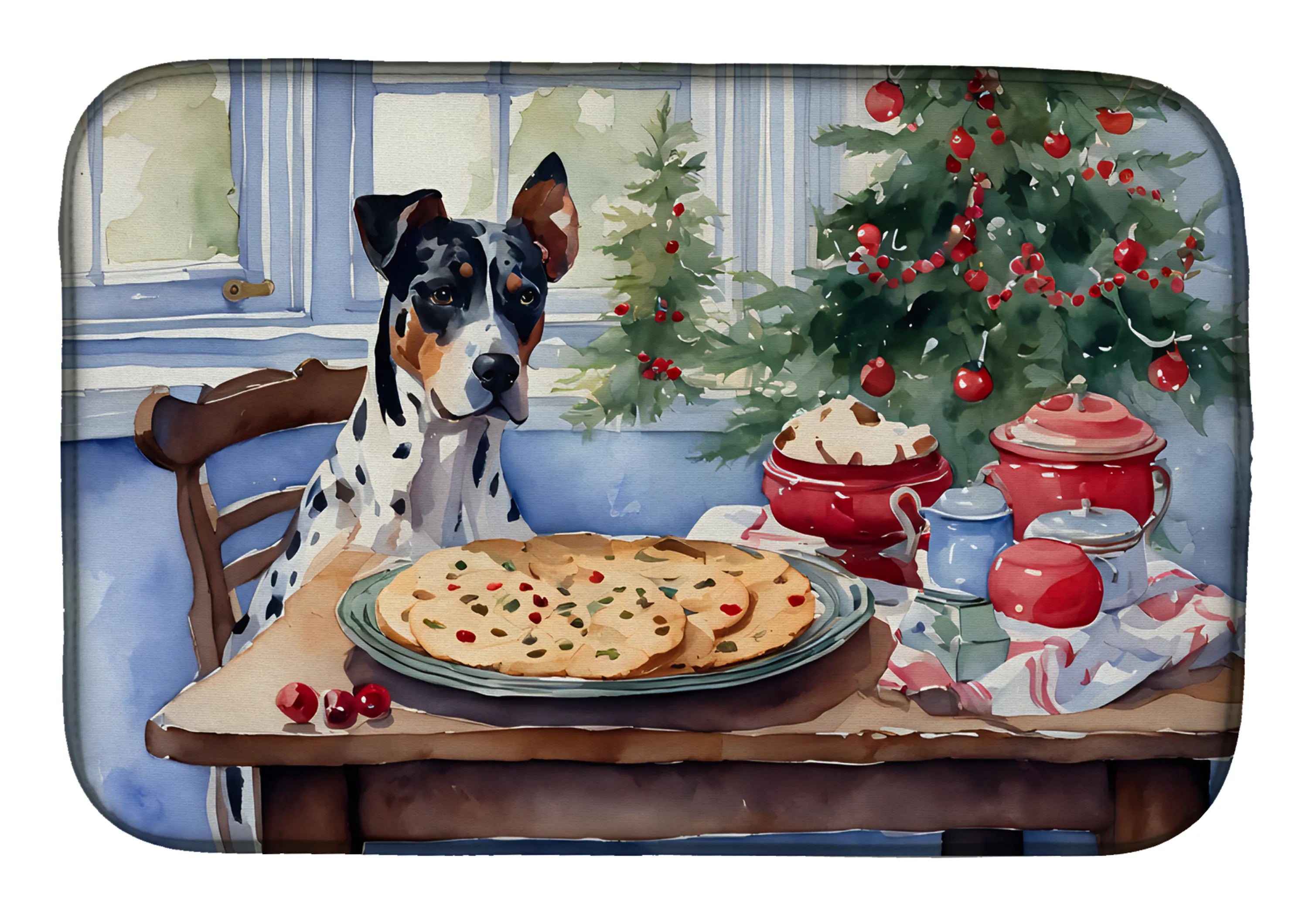 Christmas Cookies Dish Drying Mat - Size: 14  X 21" | Pack Of: 1 | Collection name: Christmas cookies