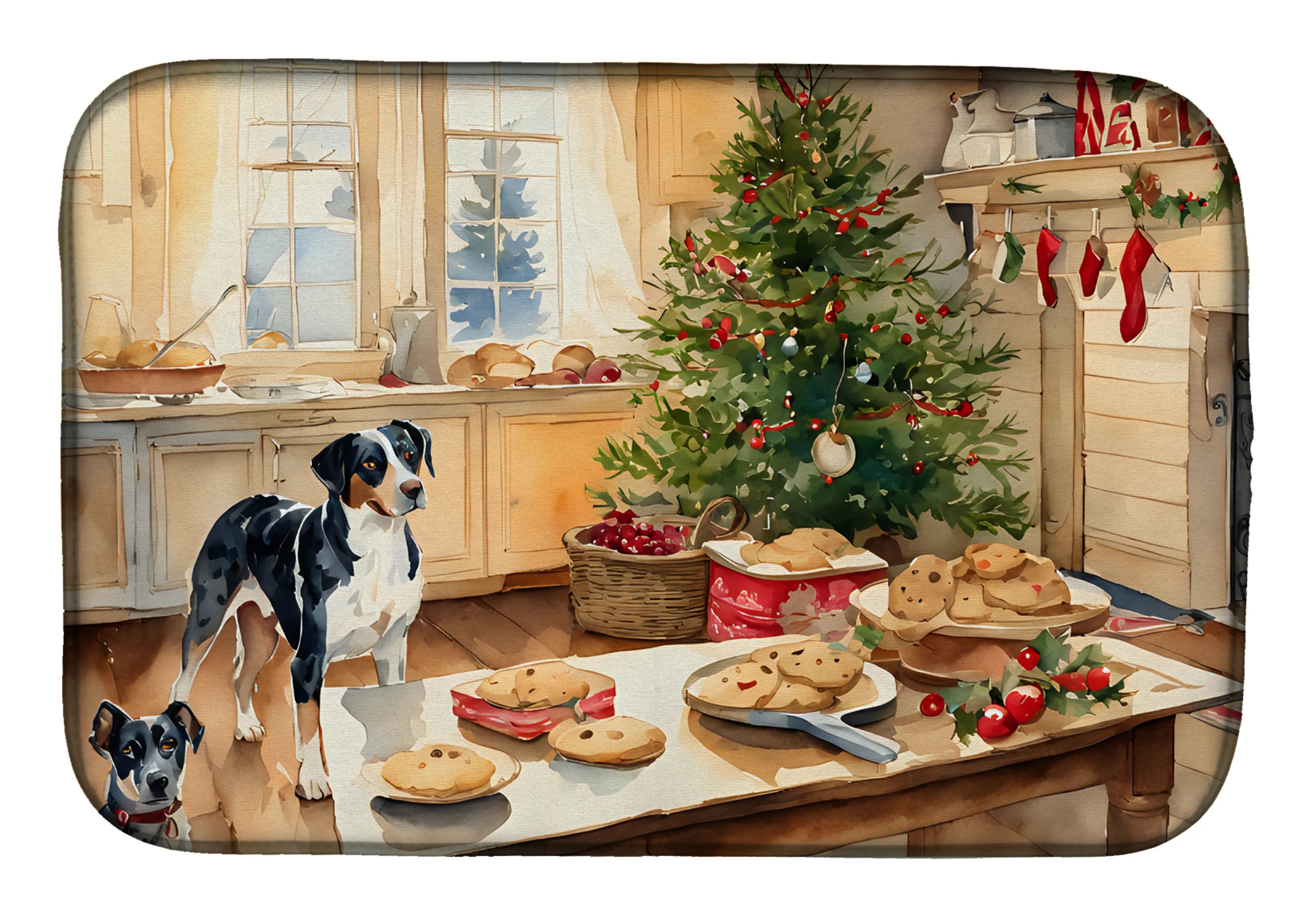 Christmas Cookies Dish Drying Mat - Size: 14  X 21" | Pack Of: 1 | Collection name: Christmas cookies