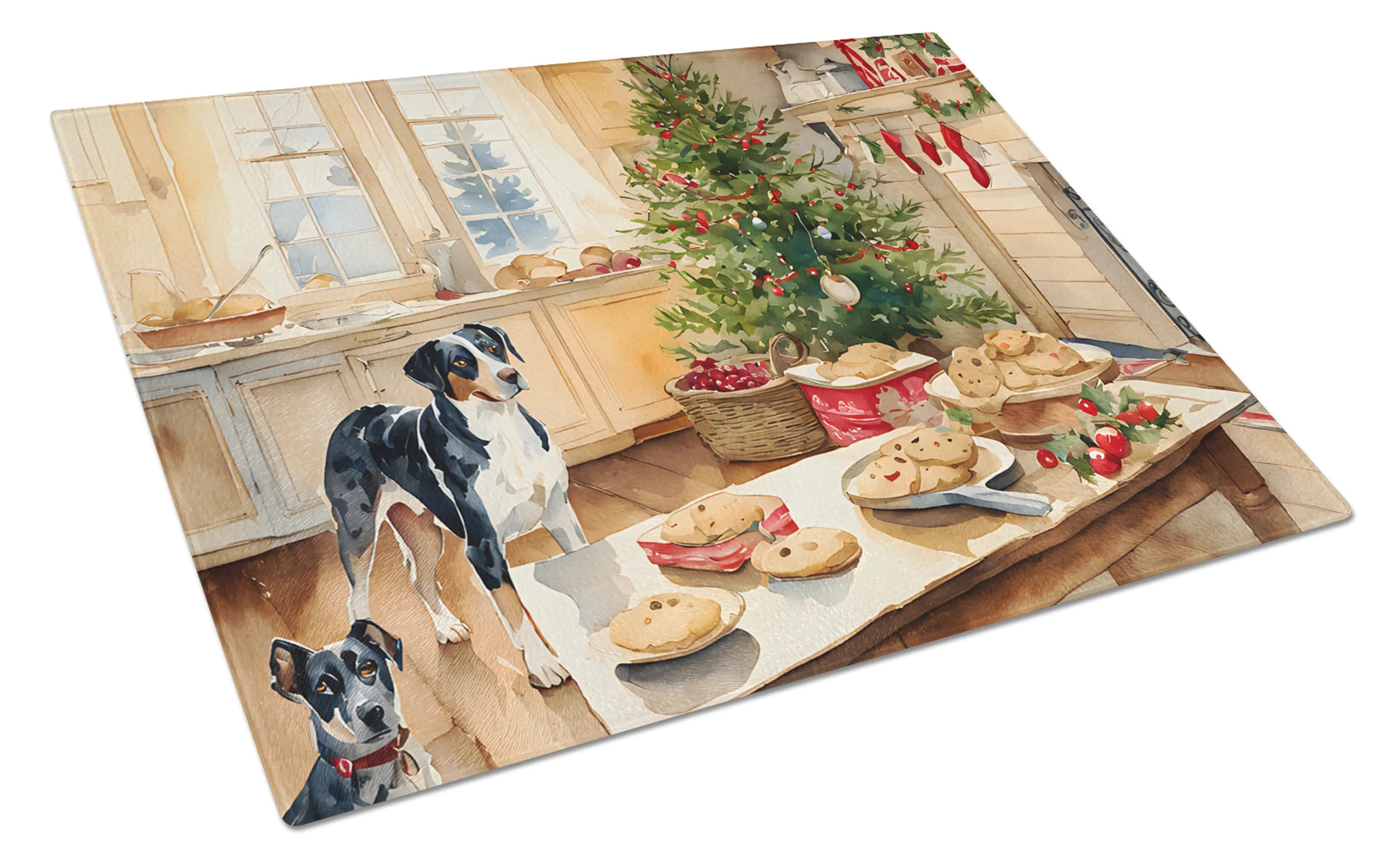 Christmas Cookies Glass Cutting Board - Size: LARGE | Pack Of: 1 | Collection name: Christmas cookies