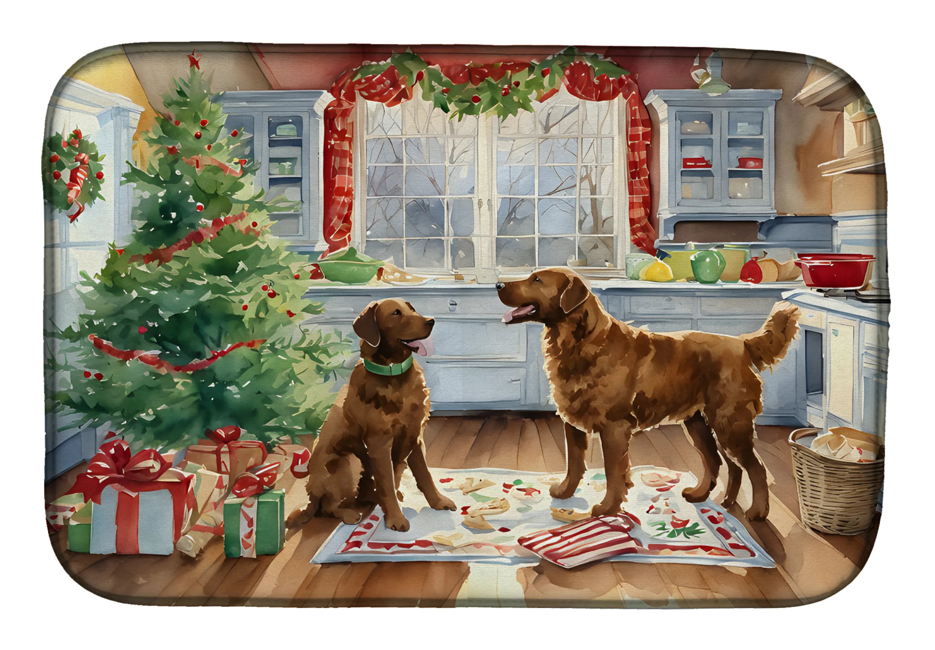 Christmas Cookies Dish Drying Mat - Size: 14  X 21" | Pack Of: 1 | Collection name: Christmas cookies