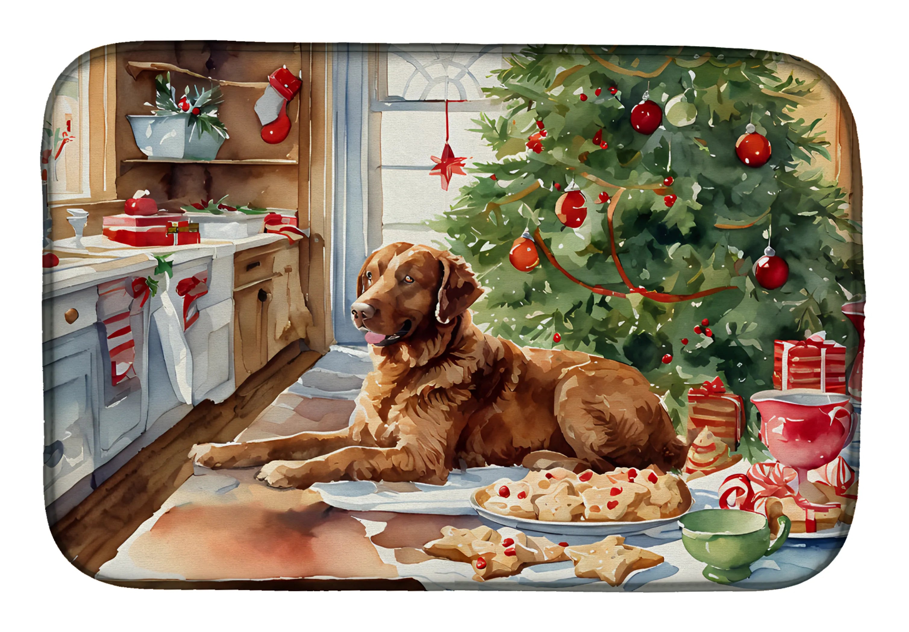 Christmas Cookies Dish Drying Mat - Size: 14  X 21" | Pack Of: 1 | Collection name: Christmas cookies