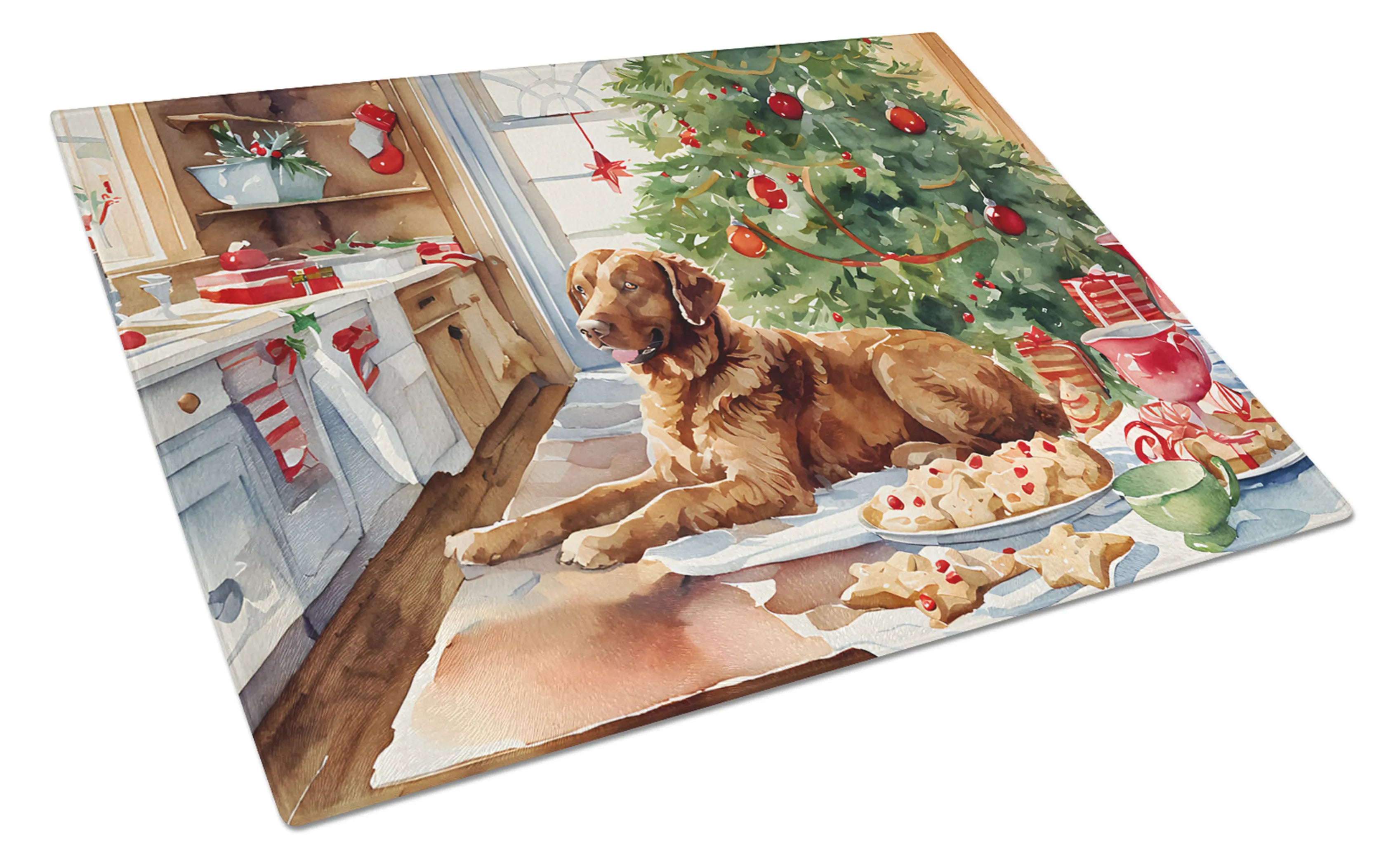 Christmas Cookies Glass Cutting Board - Size: LARGE | Pack Of: 1 | Collection name: Christmas cookies