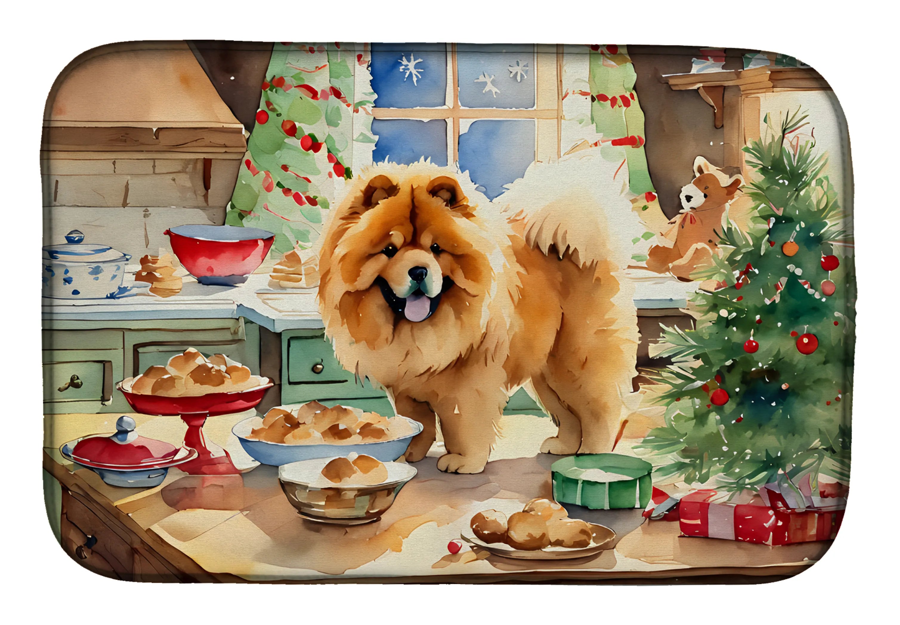 Christmas Cookies Dish Drying Mat - Size: 14  X 21" | Pack Of: 1 | Collection name: Christmas cookies