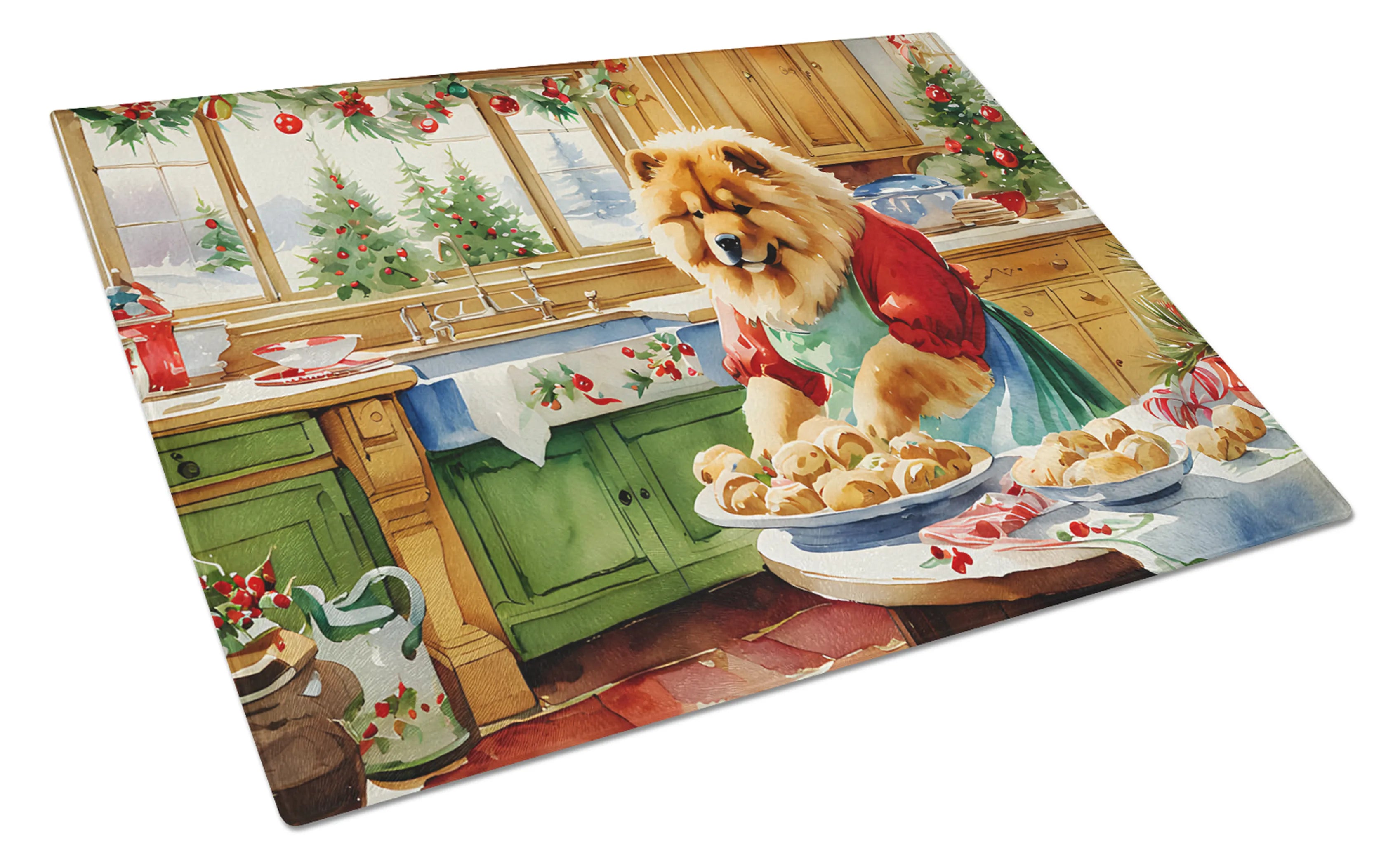 Christmas Cookies Glass Cutting Board - Size: LARGE | Pack Of: 1 | Collection name: Christmas cookies