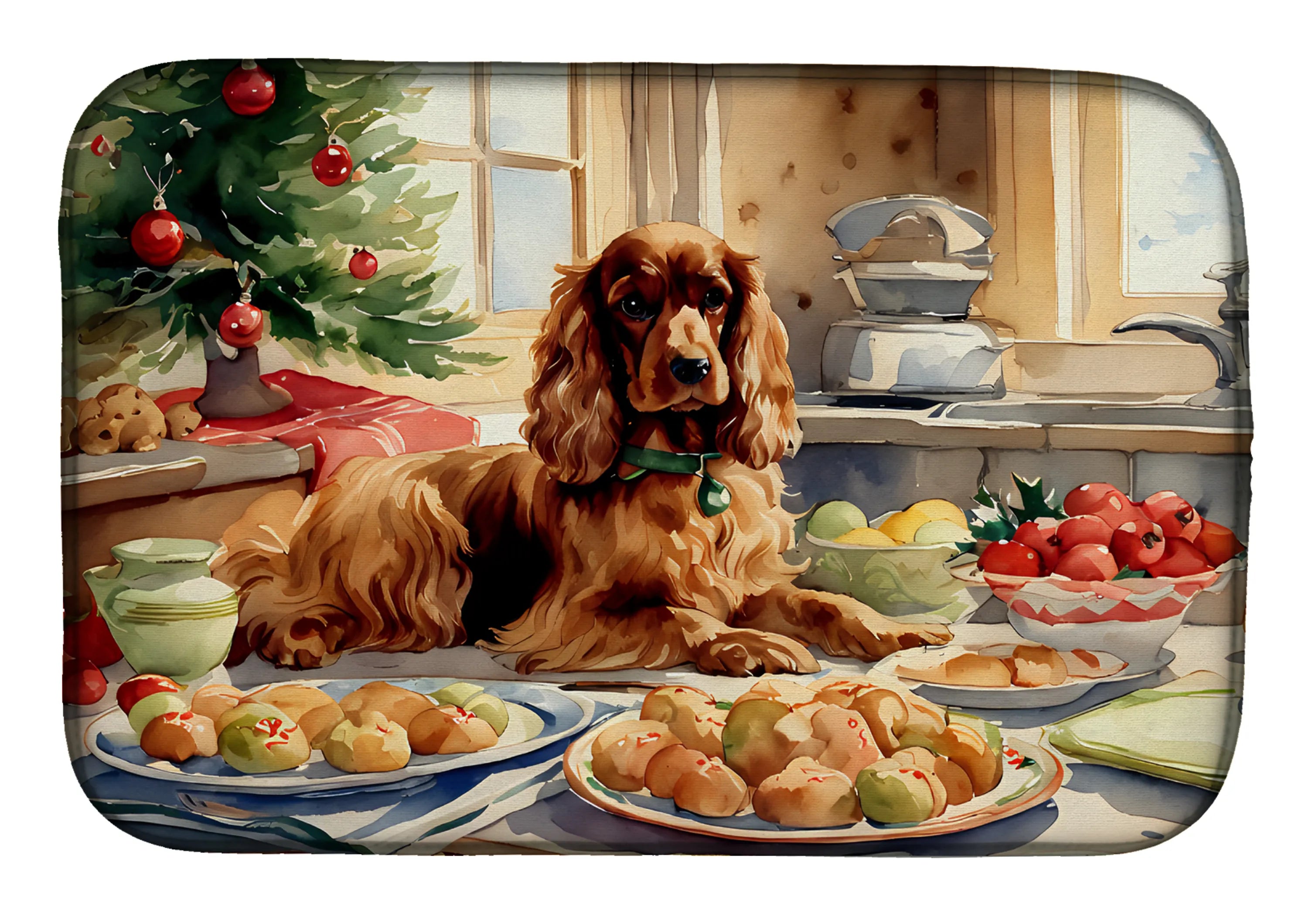 Christmas Cookies Dish Drying Mat - Size: 14  X 21" | Pack Of: 1 | Collection name: Christmas cookies