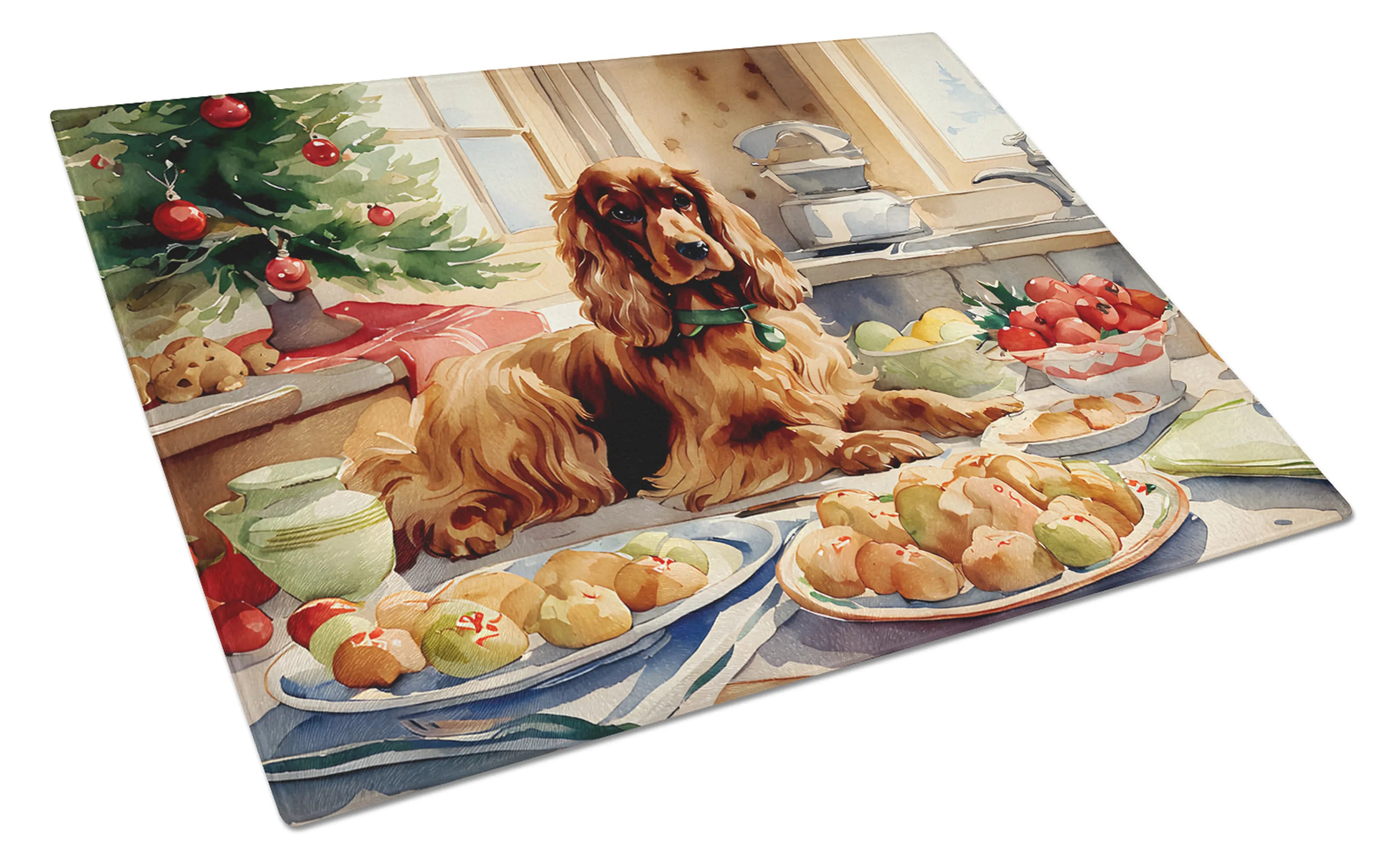 Christmas Cookies Glass Cutting Board - Size: LARGE | Pack Of: 1 | Collection name: Christmas cookies