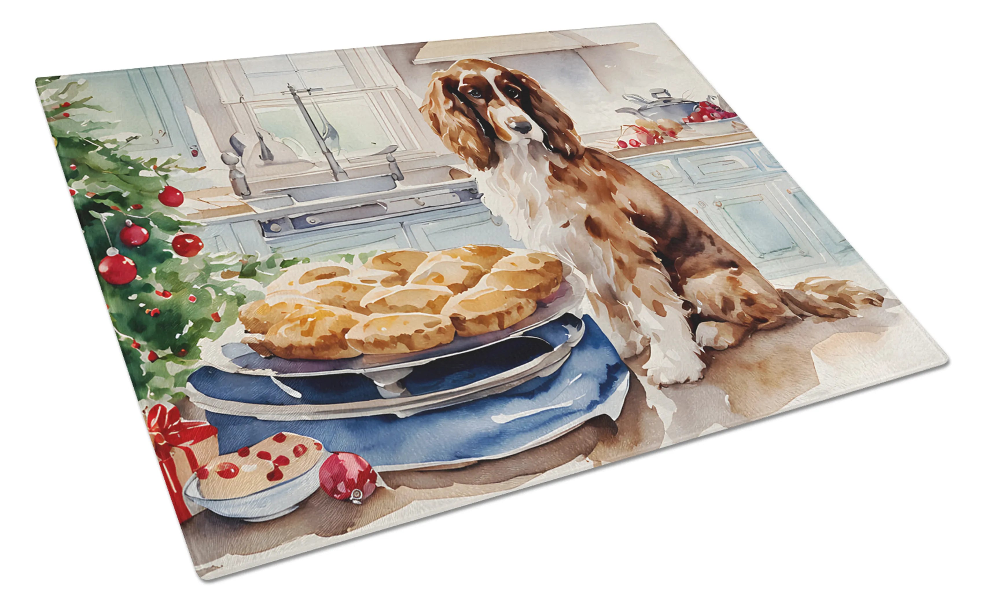 Christmas Cookies Glass Cutting Board - Size: LARGE | Pack Of: 1 | Collection name: Christmas cookies