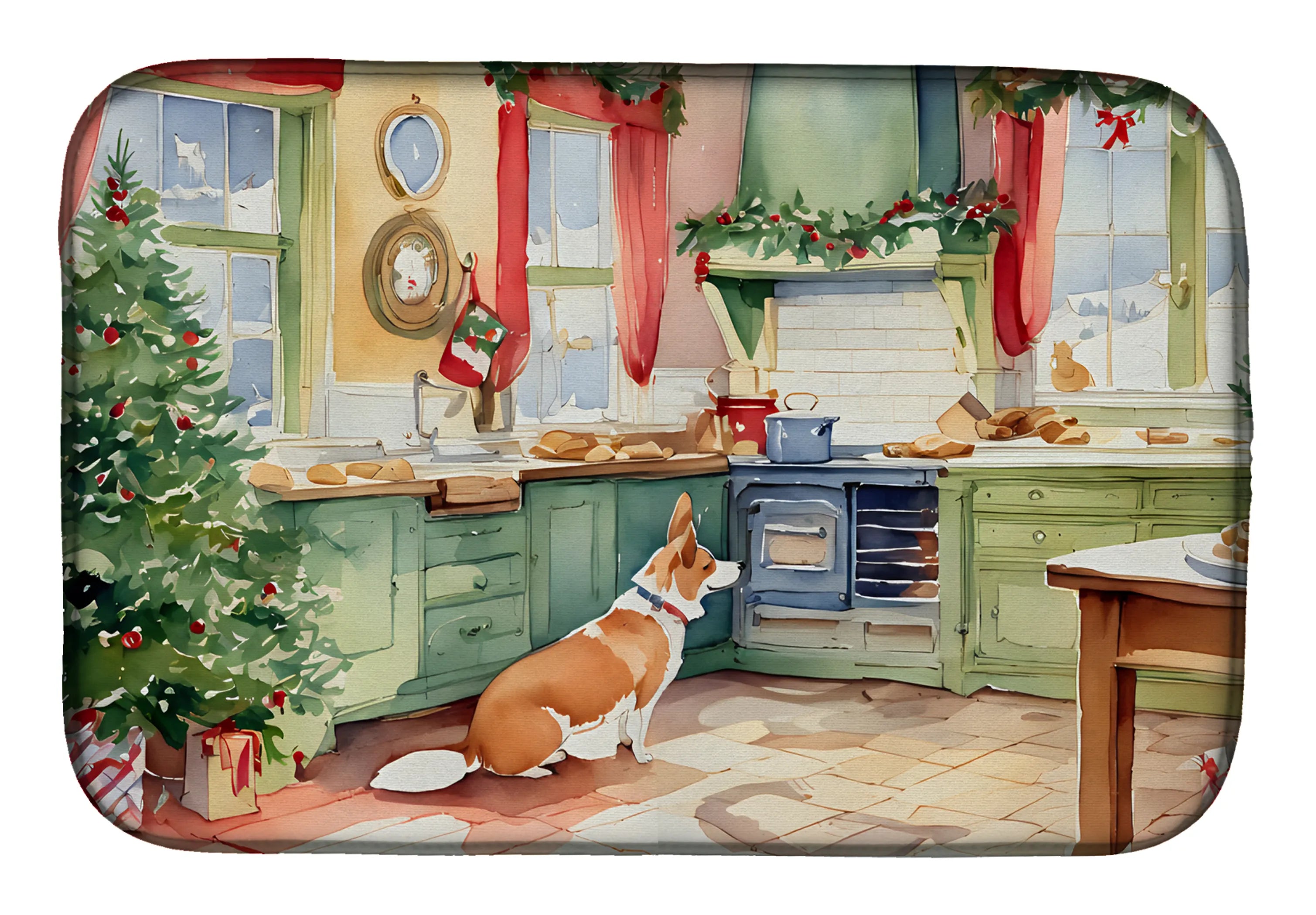 Christmas Cookies Dish Drying Mat - Size: 14  X 21" | Pack Of: 1 | Collection name: Christmas cookies