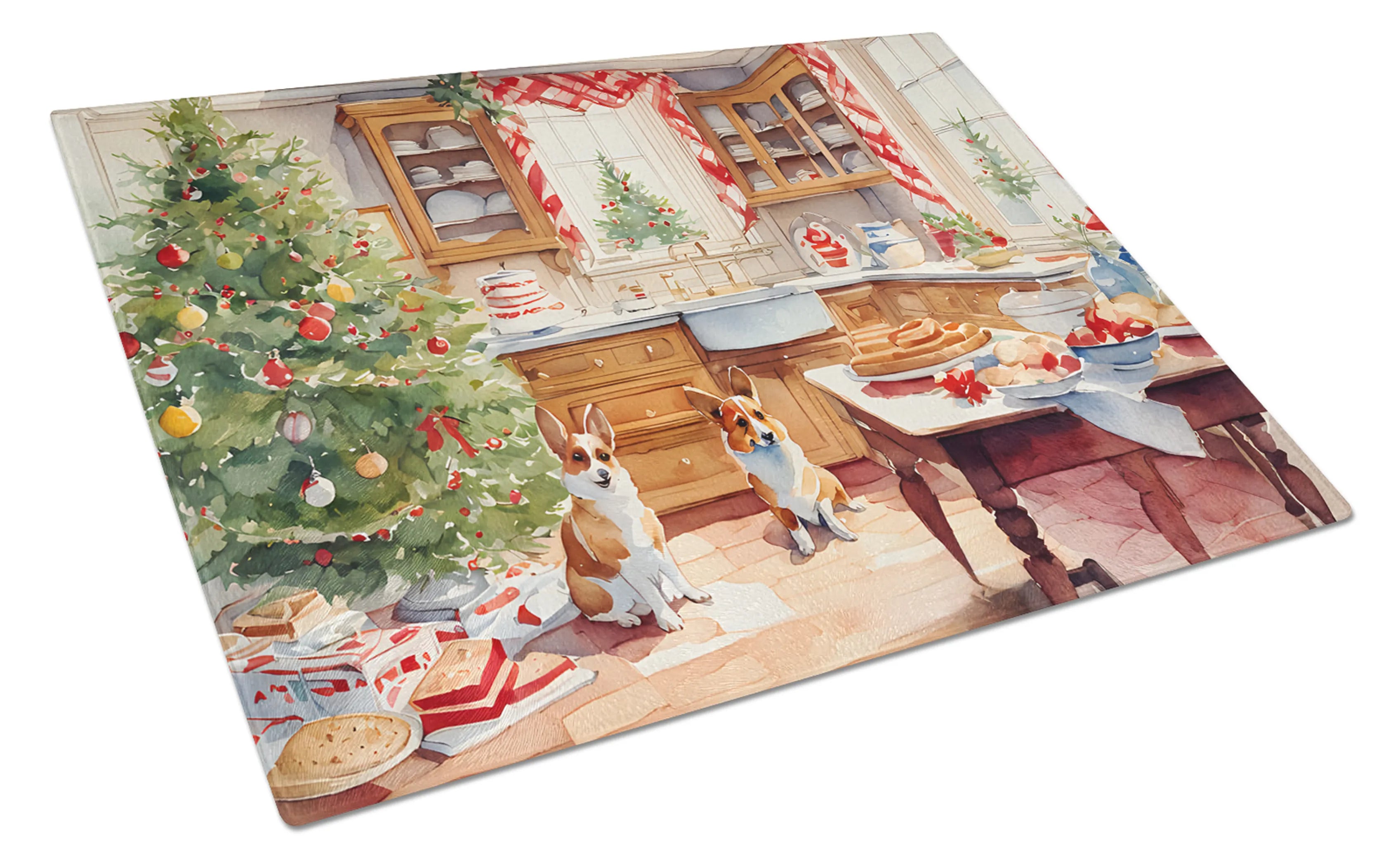 Christmas Cookies Glass Cutting Board - Size: LARGE | Pack Of: 1 | Collection name: Christmas cookies