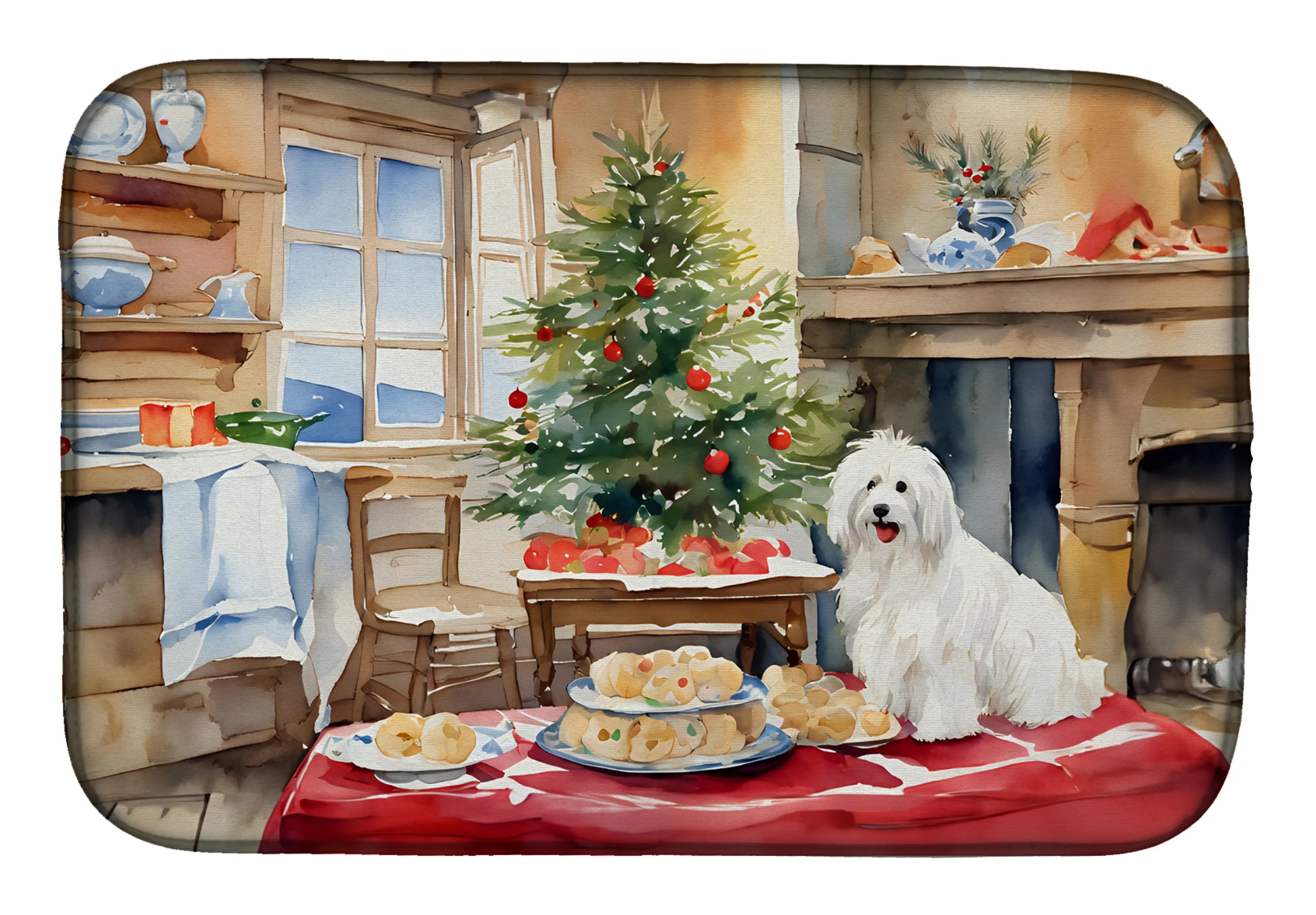 Christmas Cookies Dish Drying Mat - Size: 14  X 21" | Pack Of: 1 | Collection name: Christmas cookies