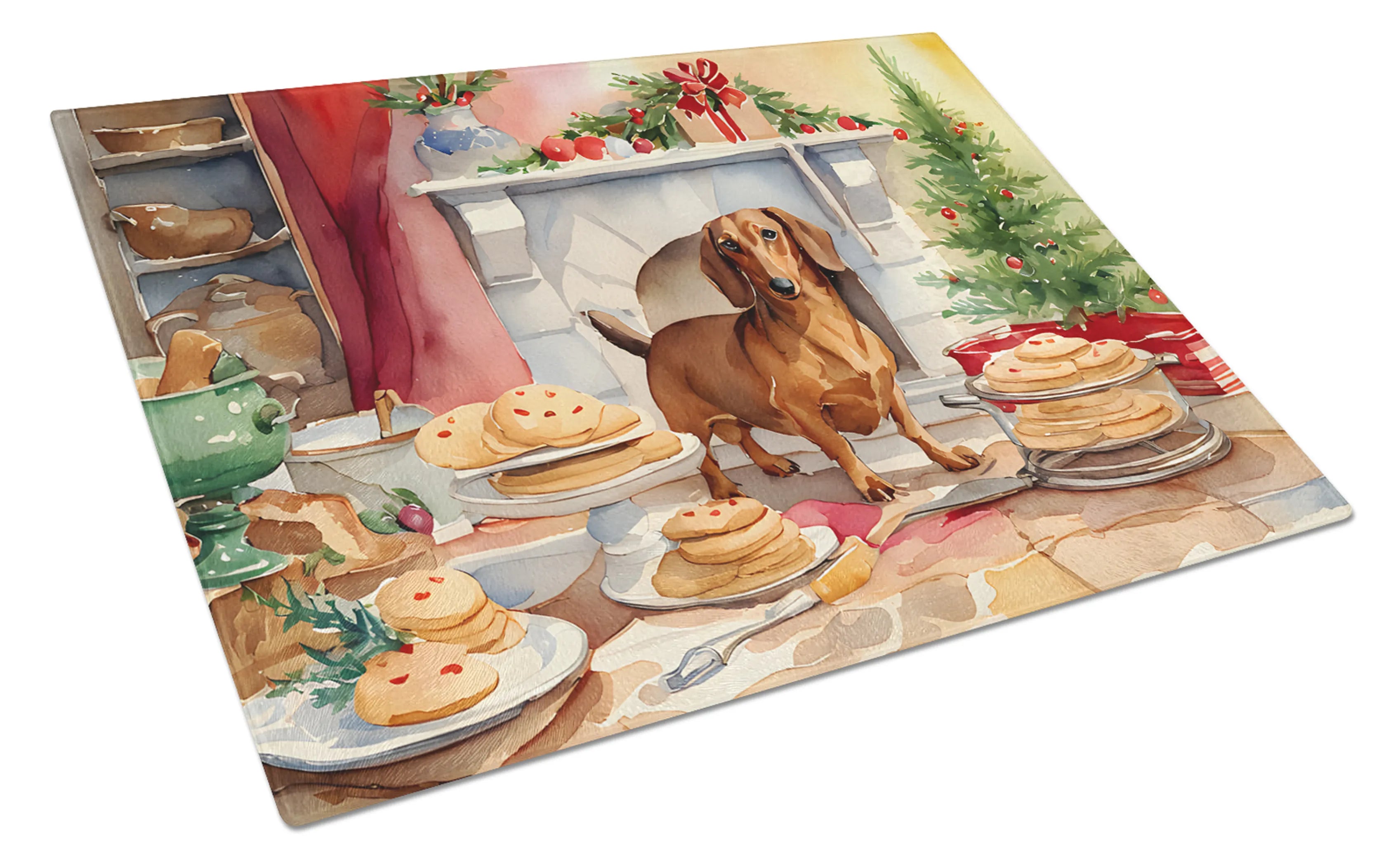 Christmas Cookies Glass Cutting Board - Size: LARGE | Pack Of: 1 | Collection name: Christmas cookies