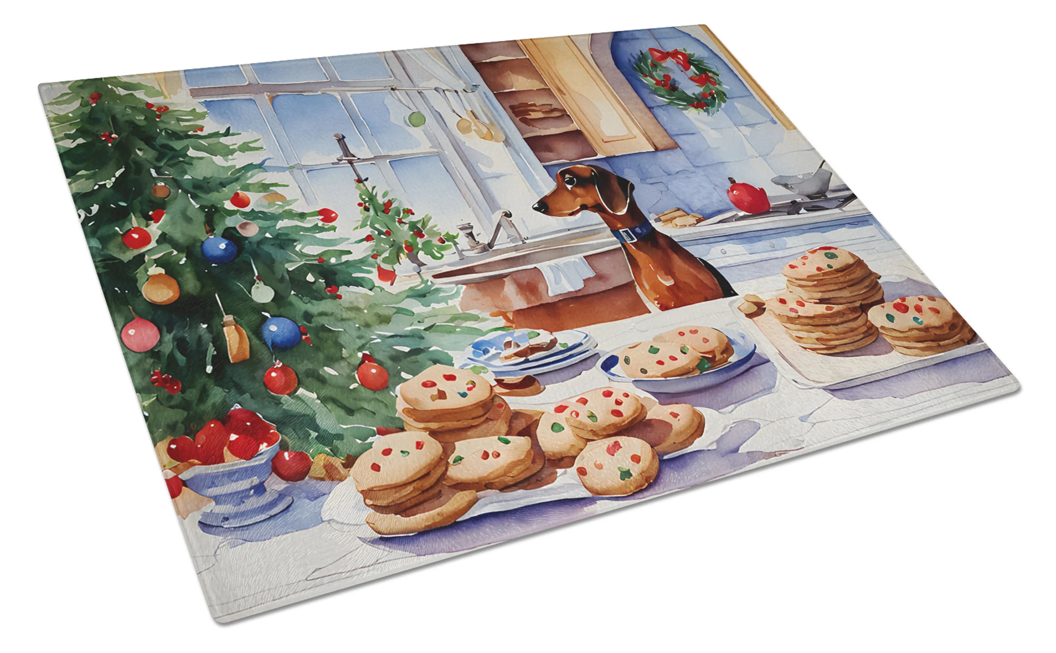 Christmas Cookies Glass Cutting Board - Size: LARGE | Pack Of: 1 | Collection name: Christmas cookies
