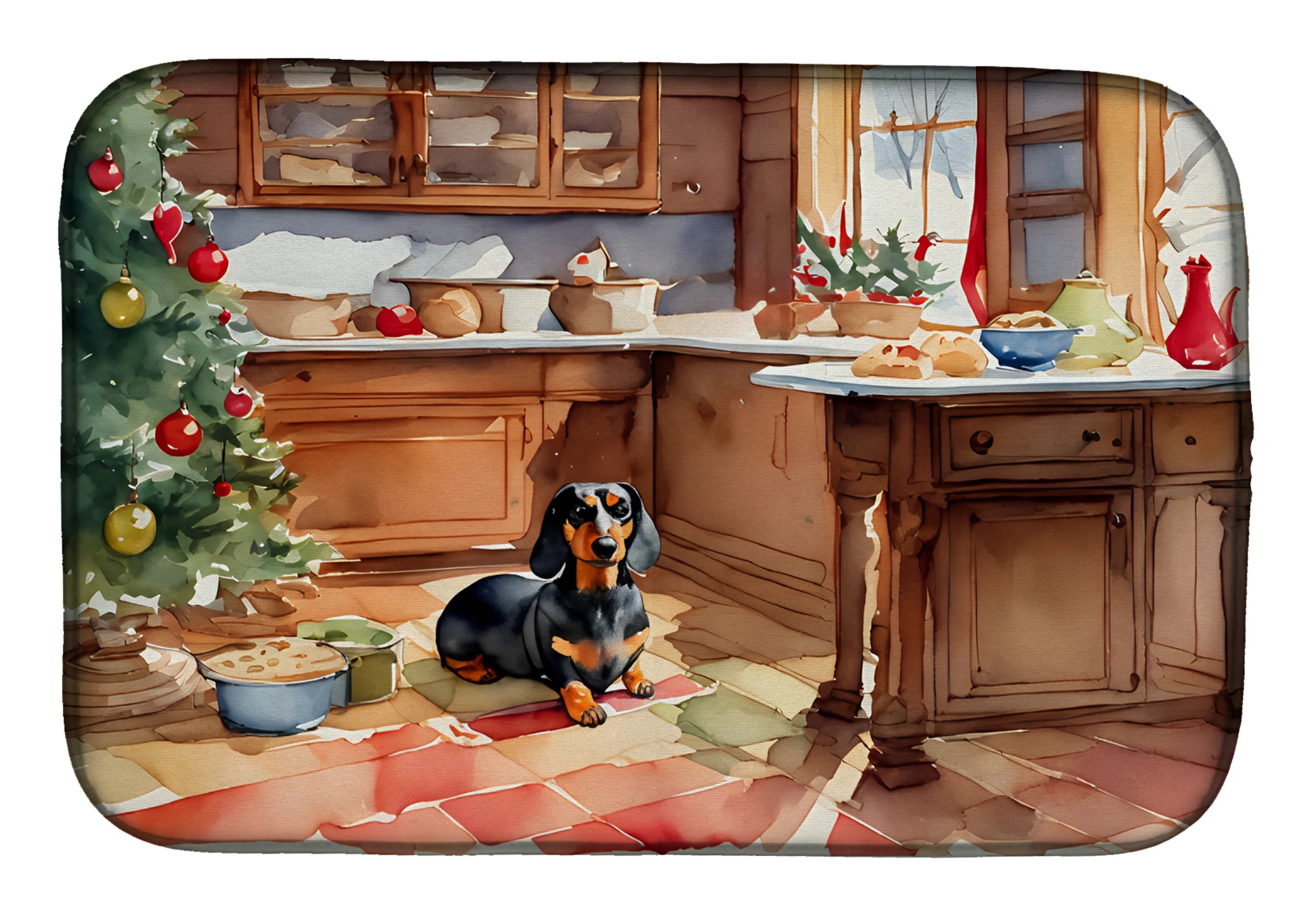 Christmas Cookies Dish Drying Mat - Size: 14  X 21" | Pack Of: 1 | Collection name: Christmas cookies