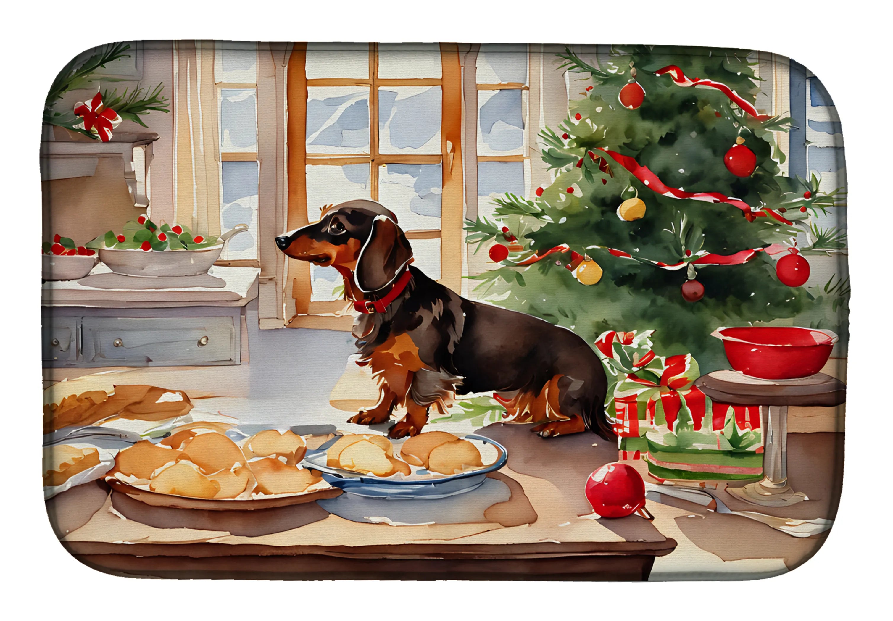 Christmas Cookies Dish Drying Mat - Size: 14  X 21" | Pack Of: 1 | Collection name: Christmas cookies