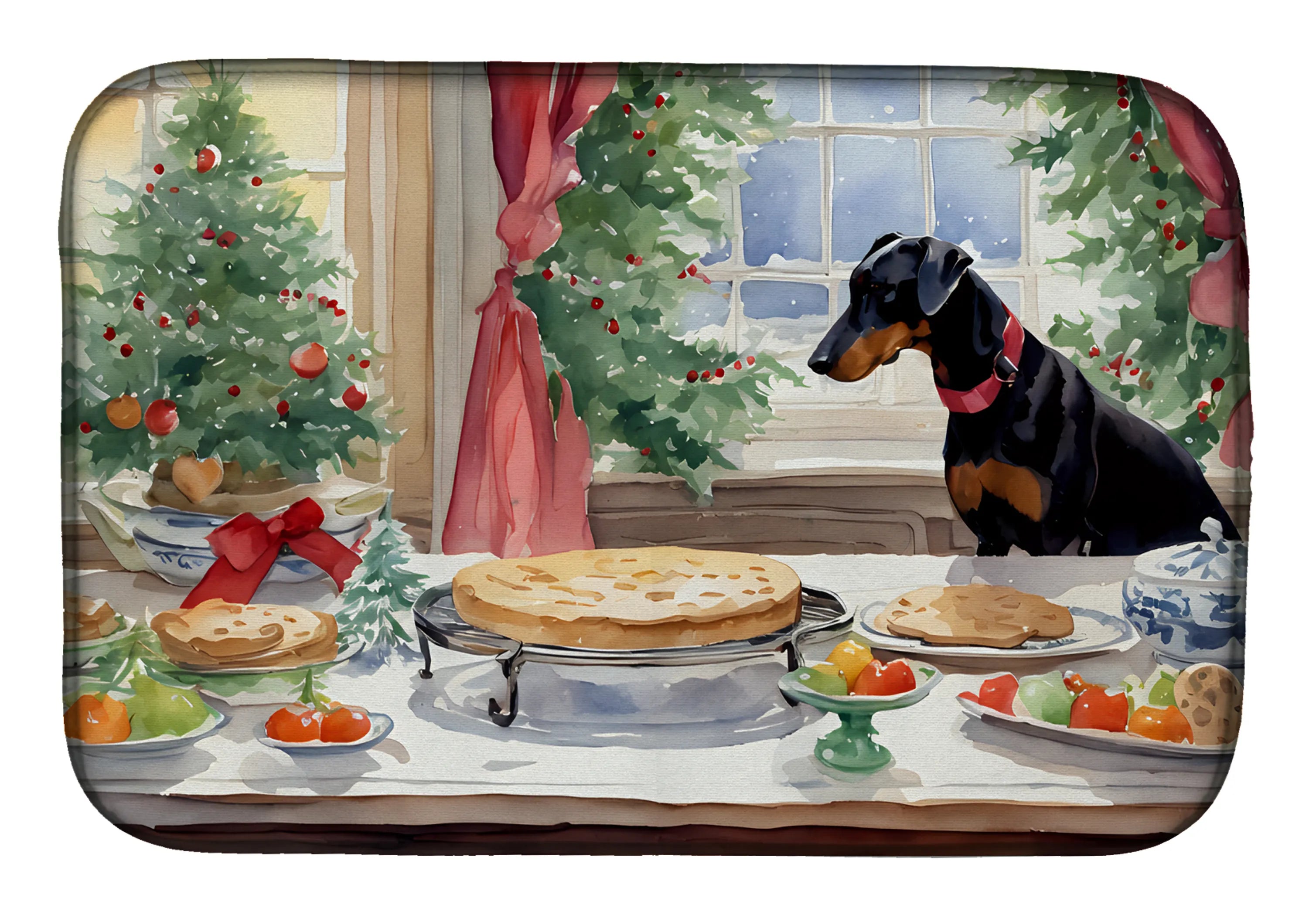 Christmas Cookies Dish Drying Mat - Size: 14  X 21" | Pack Of: 1 | Collection name: Christmas cookies
