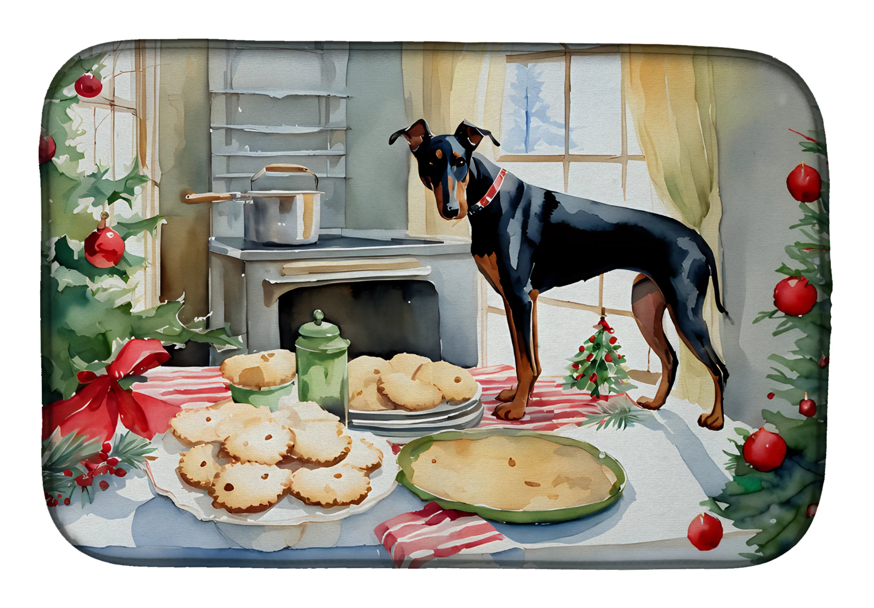 Christmas Cookies Dish Drying Mat - Size: 14  X 21" | Pack Of: 1 | Collection name: Christmas cookies