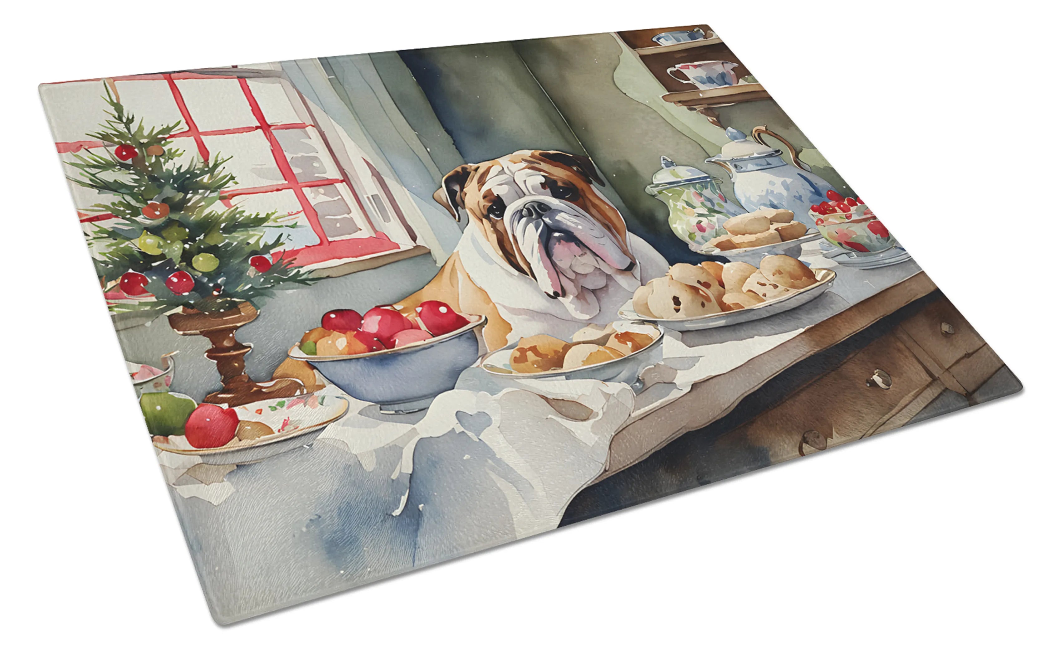 Christmas Cookies Glass Cutting Board - Size: LARGE | Pack Of: 1 | Collection name: Christmas cookies