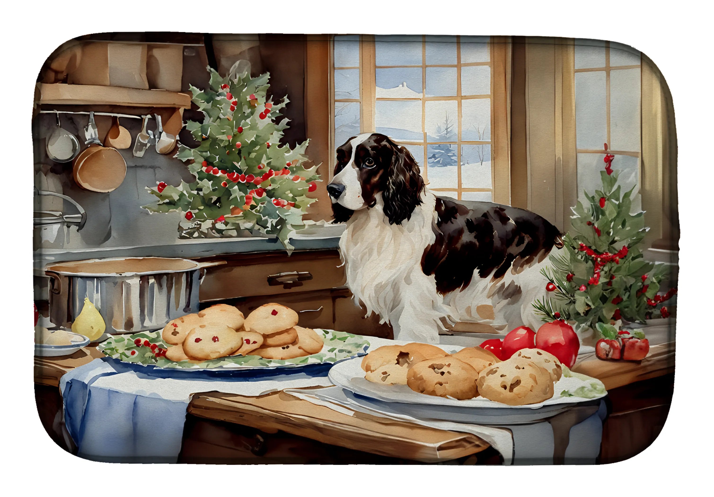 Christmas Cookies Dish Drying Mat - Size: 14  X 21" | Pack Of: 1 | Collection name: Christmas cookies