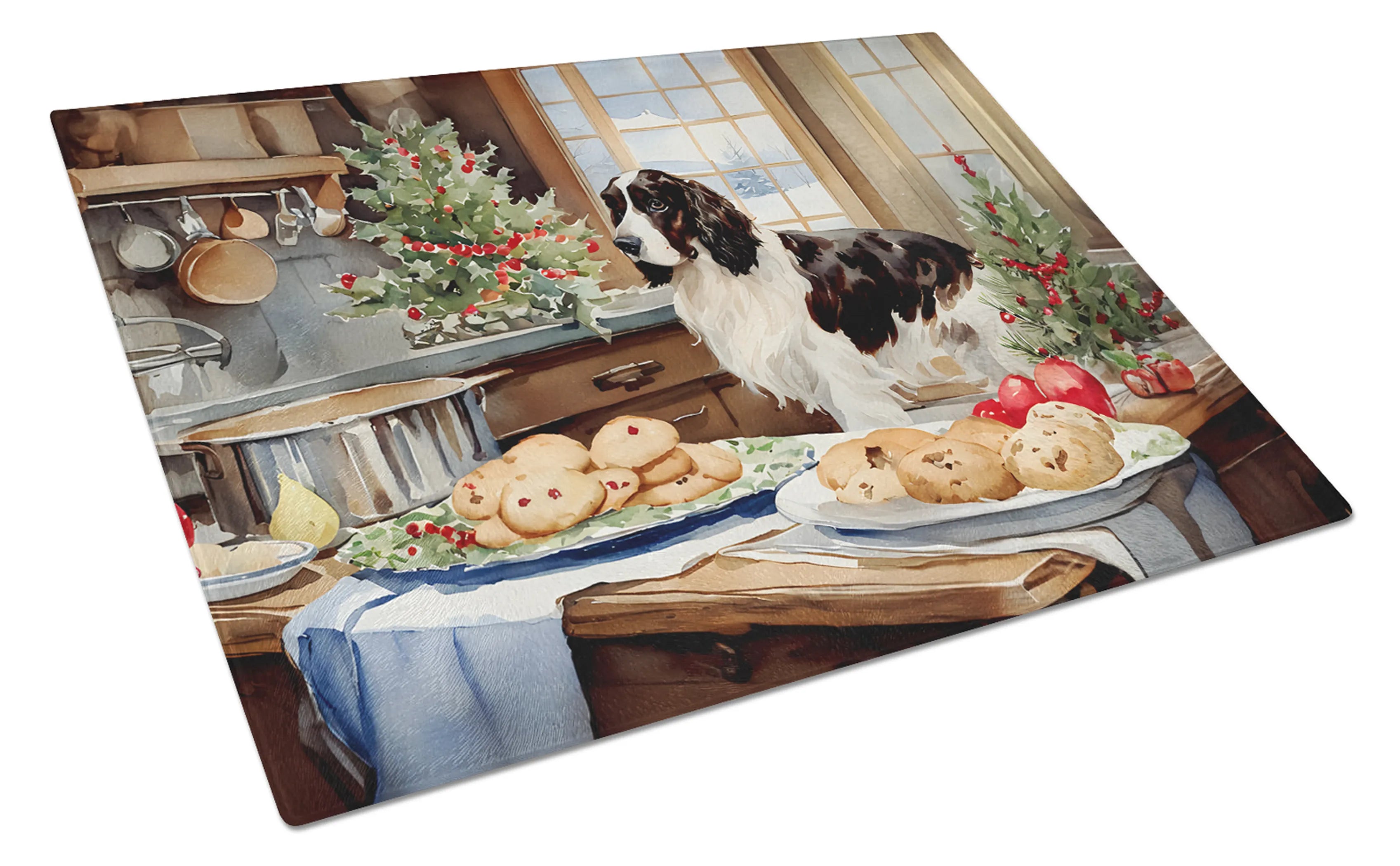 Christmas Cookies Glass Cutting Board - Size: LARGE | Pack Of: 1 | Collection name: Christmas cookies
