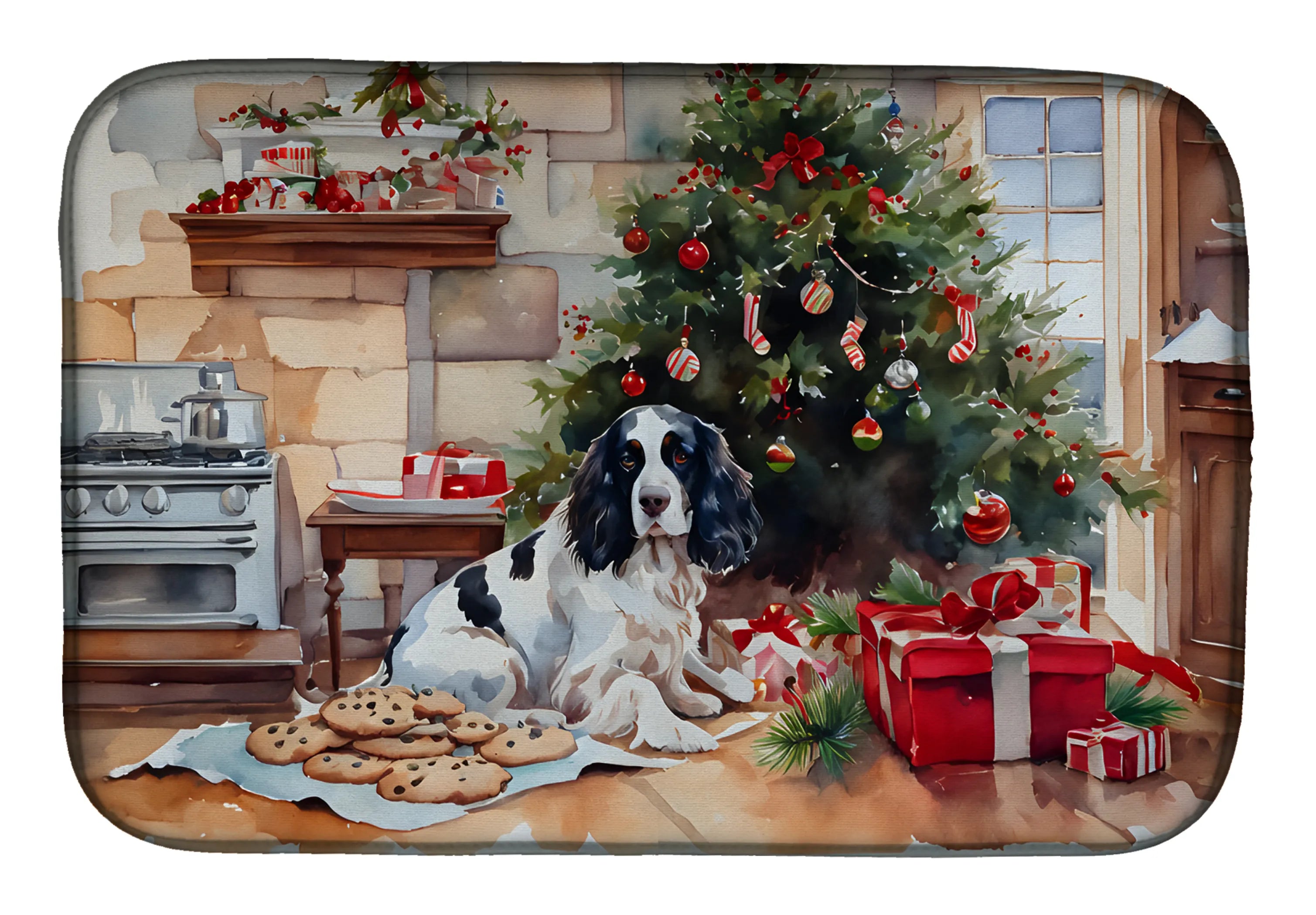 Christmas Cookies Dish Drying Mat - Size: 14  X 21" | Pack Of: 1 | Collection name: Christmas cookies