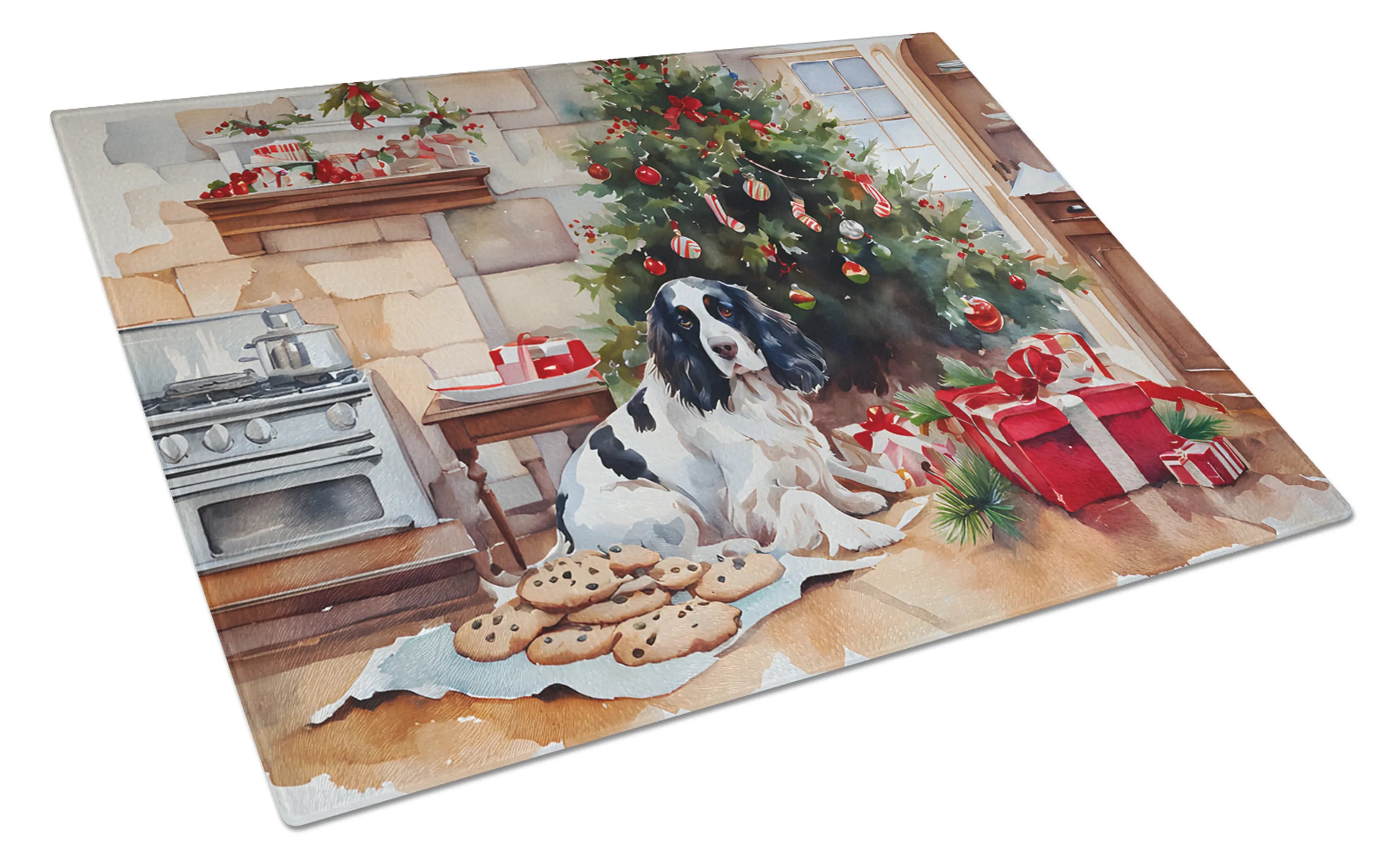 Christmas Cookies Glass Cutting Board - Size: LARGE | Pack Of: 1 | Collection name: Christmas cookies