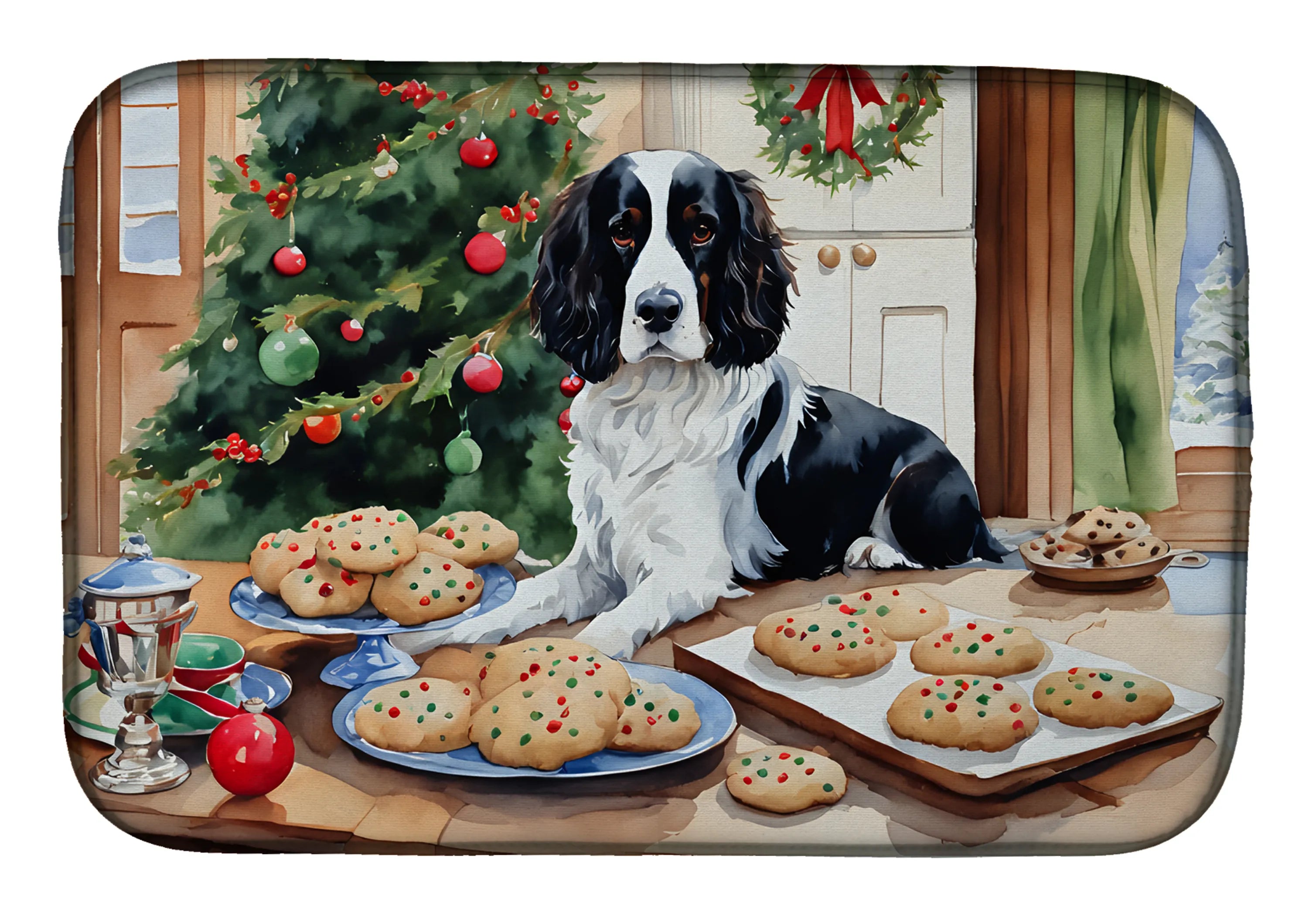 Christmas Cookies Dish Drying Mat - Size: 14  X 21" | Pack Of: 1 | Collection name: Christmas cookies