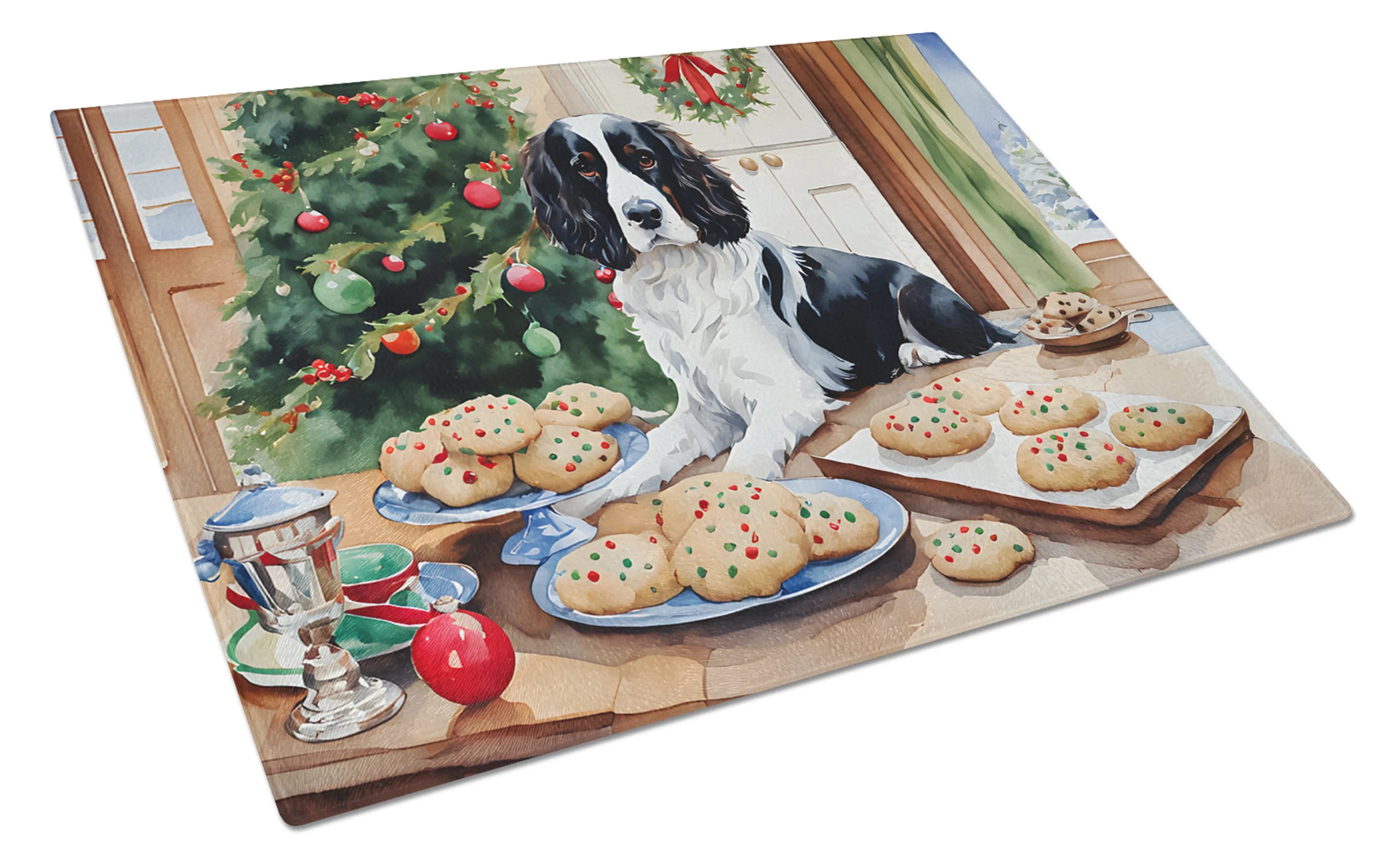 Christmas Cookies Glass Cutting Board - Size: LARGE | Pack Of: 1 | Collection name: Christmas cookies