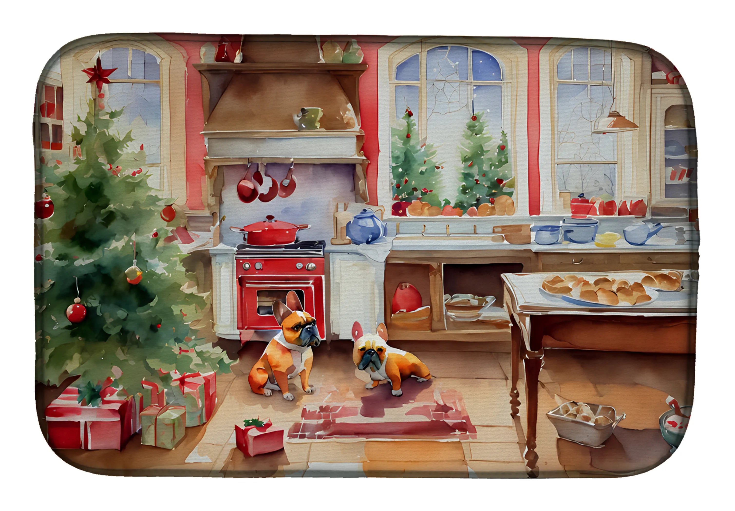 Christmas Cookies Dish Drying Mat - Size: 14  X 21" | Pack Of: 1 | Collection name: Christmas cookies