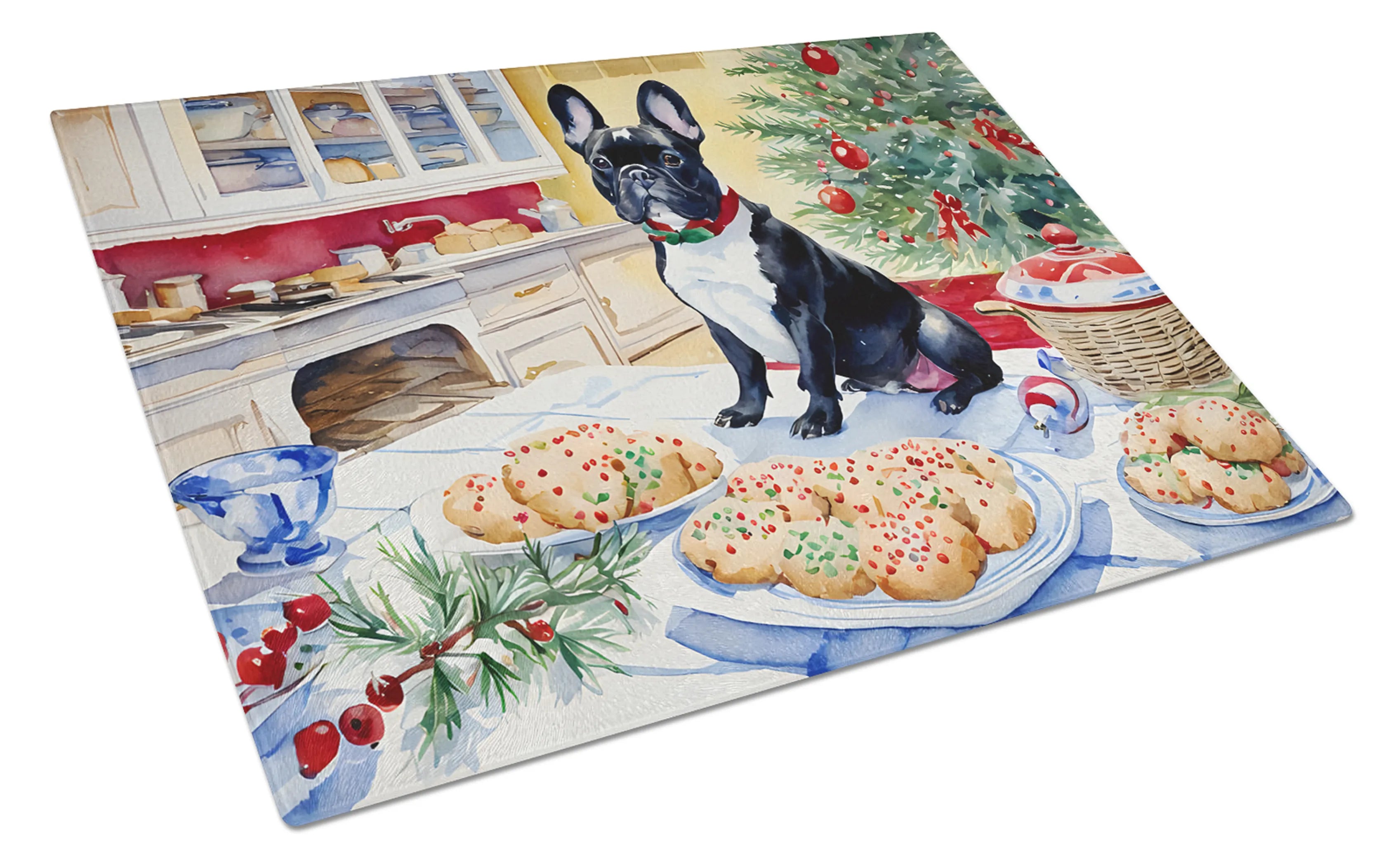 Christmas Cookies Glass Cutting Board - Size: LARGE | Pack Of: 1 | Collection name: Christmas cookies