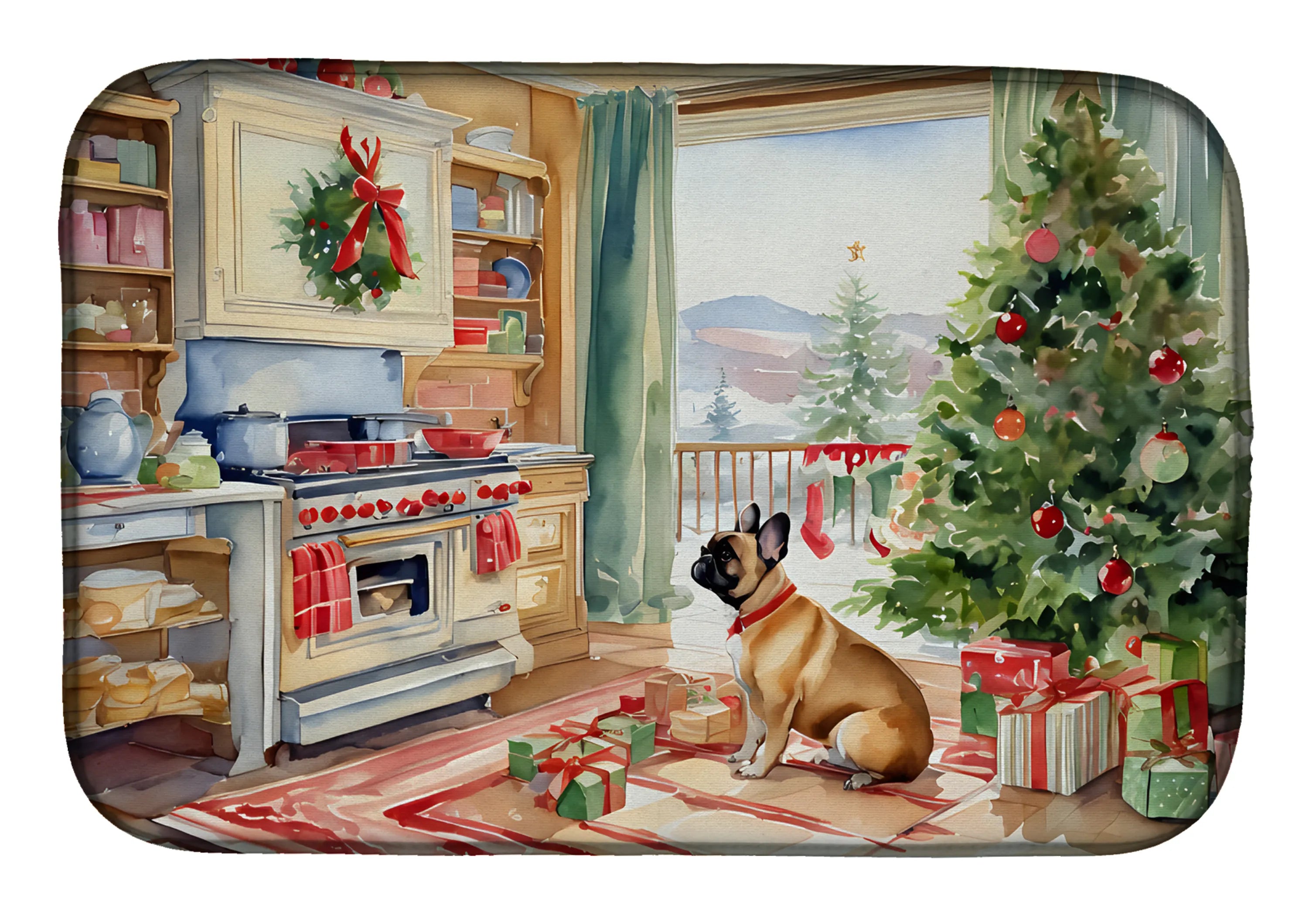 Christmas Cookies Dish Drying Mat - Size: 14  X 21" | Pack Of: 1 | Collection name: Christmas cookies