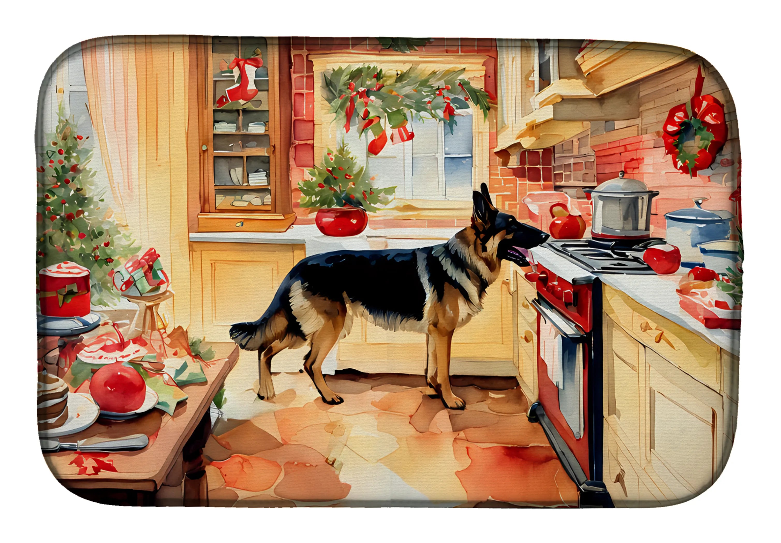 Christmas Cookies Dish Drying Mat - Size: 14  X 21" | Pack Of: 1 | Collection name: Christmas cookies